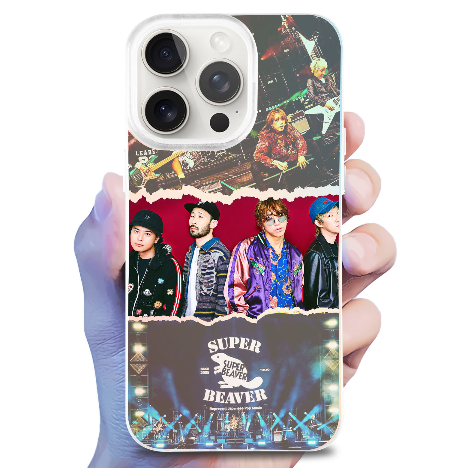 レーザーグラデーションスマートフォンケース【Super Beaver】-YITOTO™推し活がもっと楽しくなる