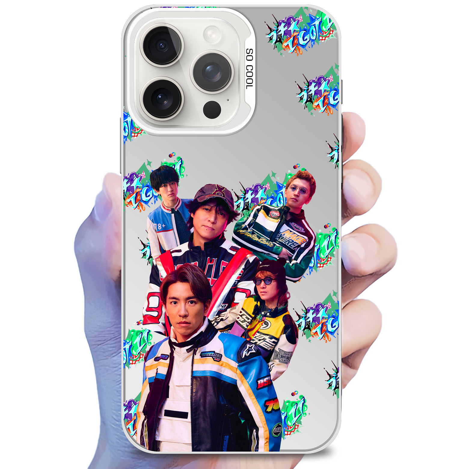 レーザーグラデーションスマートフォンケース-銀【SUPER EIGHT/ブチ★I GOT IT】-YITOTO™推し活がもっと楽しくなる