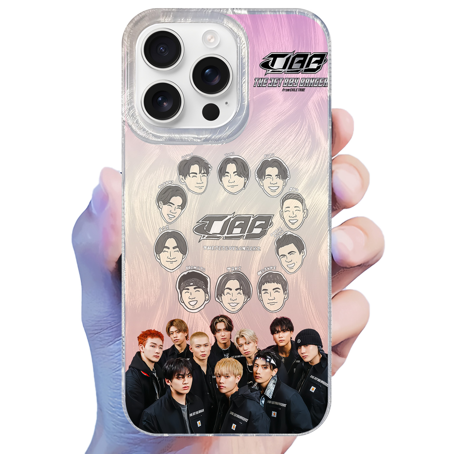 フェザーテクスチャーレーザーグラデーションスマートフォンケース【THE JET BOY BANGERZ/JET BOY】