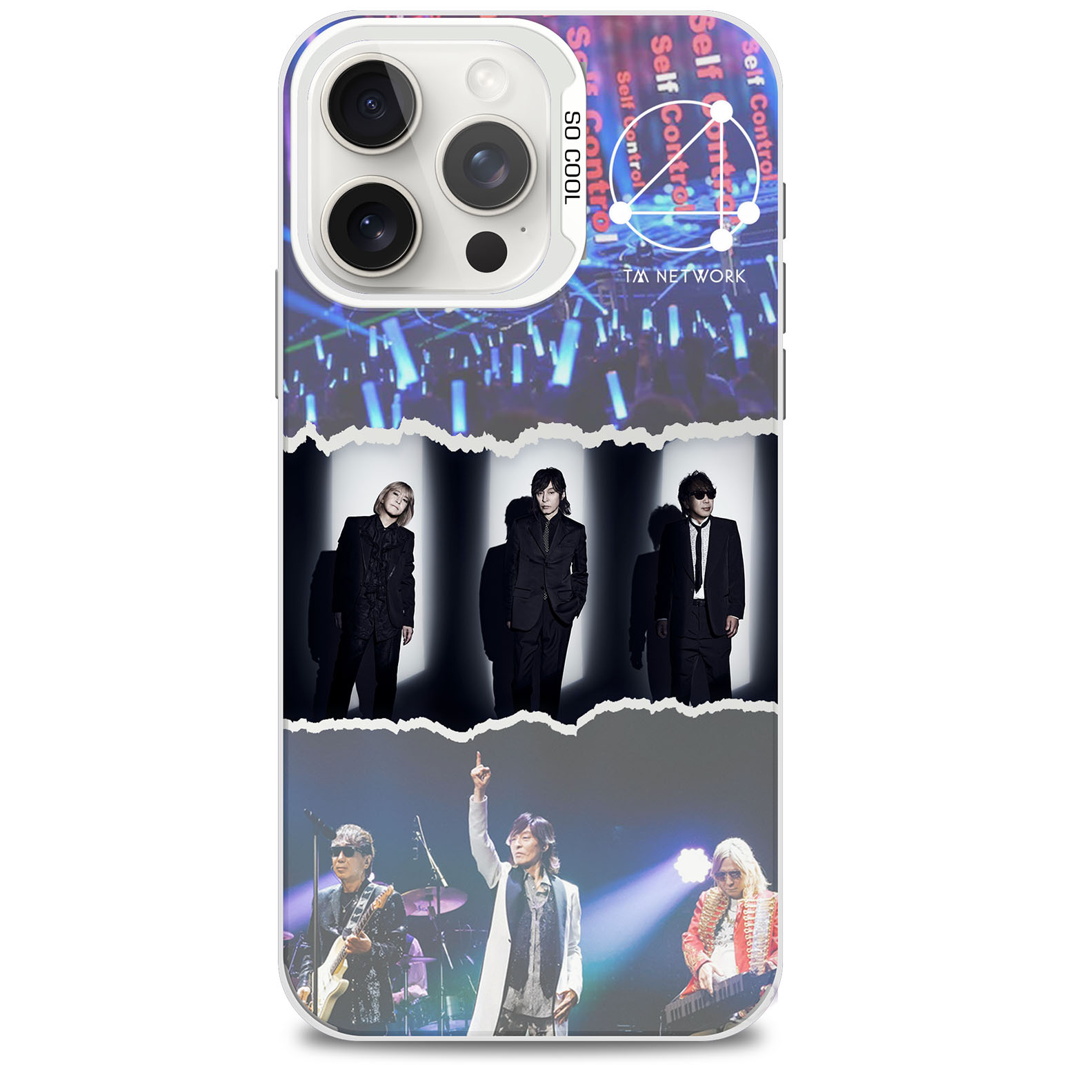 レーザーグラデーションスマートフォンケース-銀【TM NETWORK/BEYOND THE TIMEメビウスの宇宙を越えて】-YITOTO™推し活がもっと楽しくなる