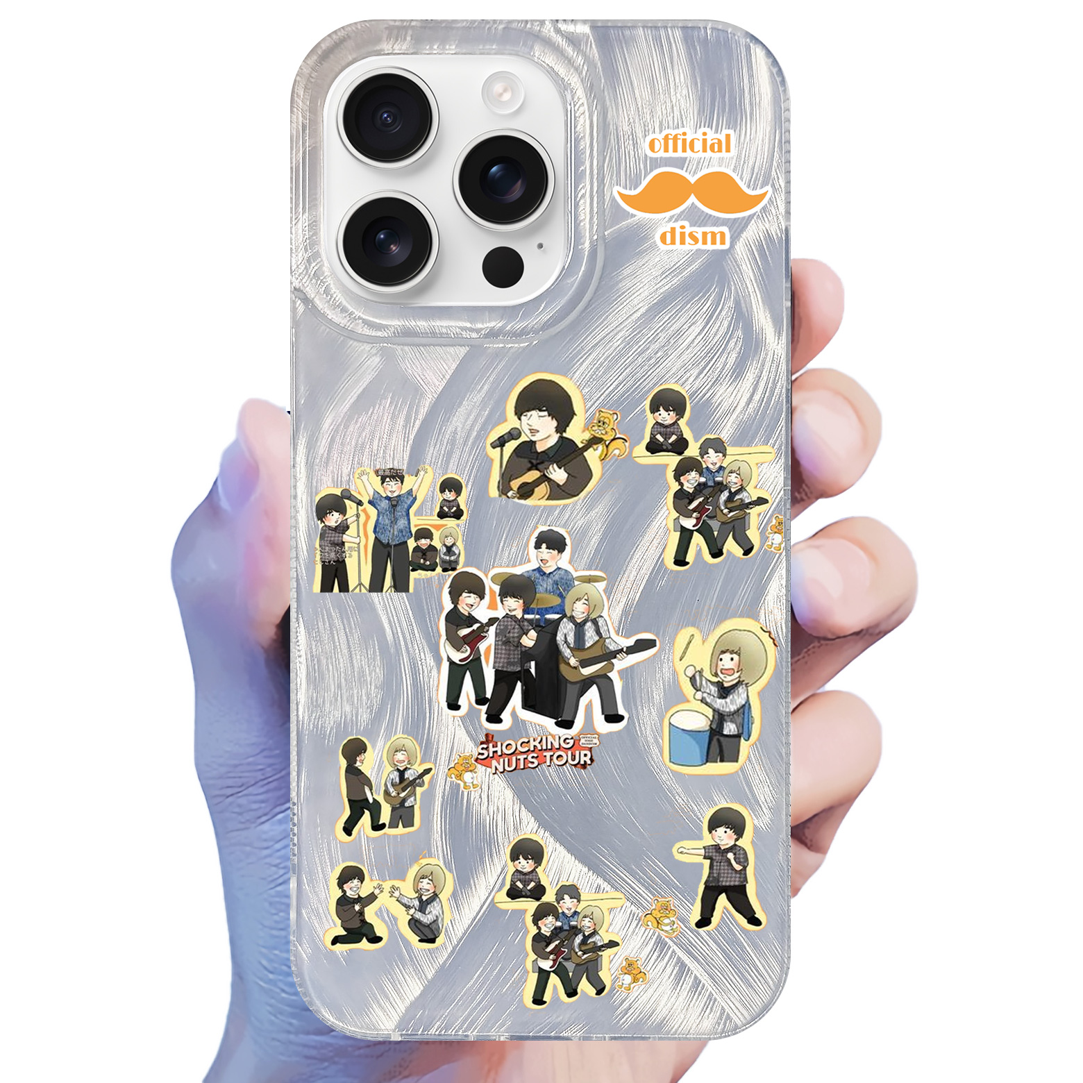 フェザーテクスチャーレーザーグラデーションスマートフォンケース【Official髭男dism/50%】