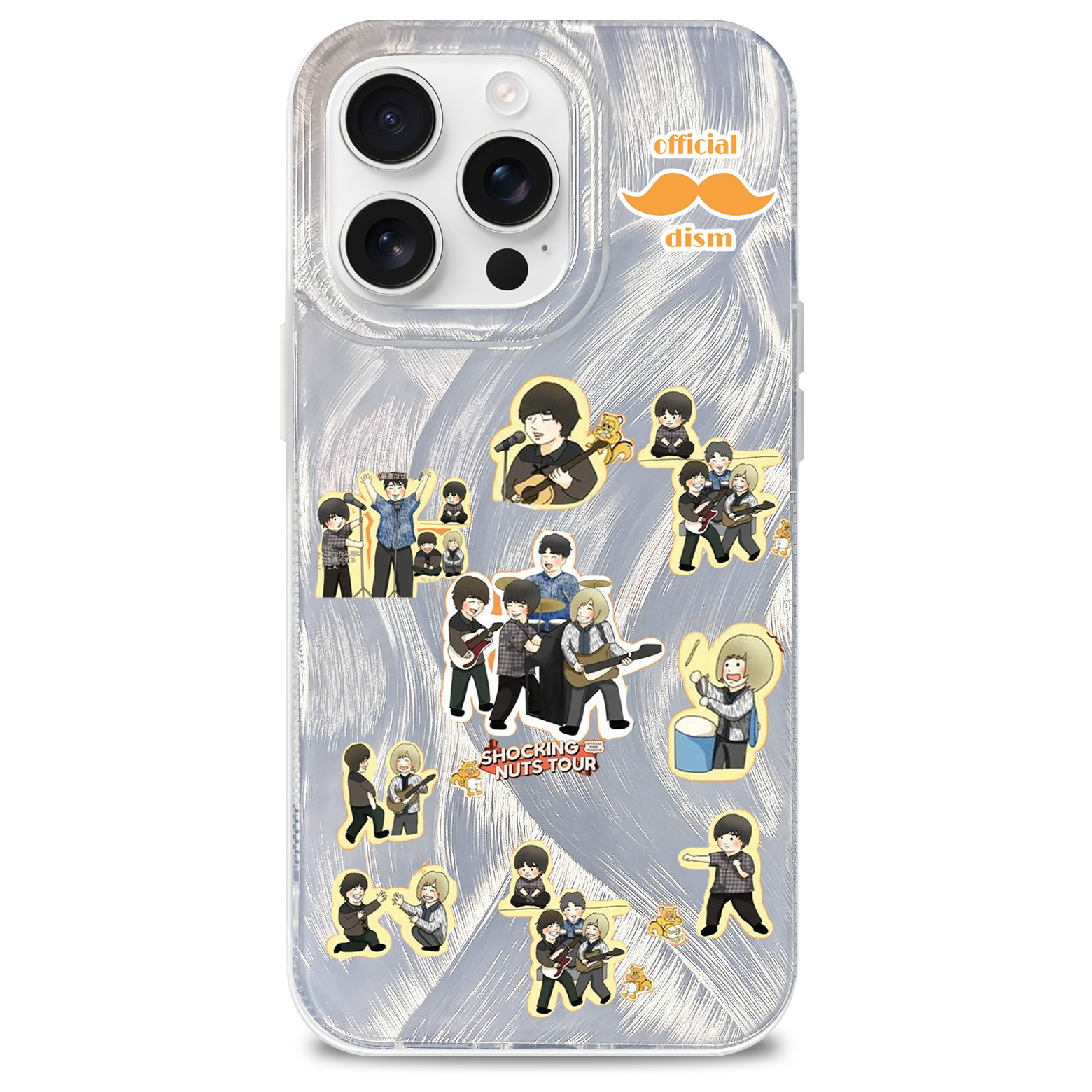 フェザーテクスチャーレーザーグラデーションスマートフォンケース【Official髭男dism/50%】