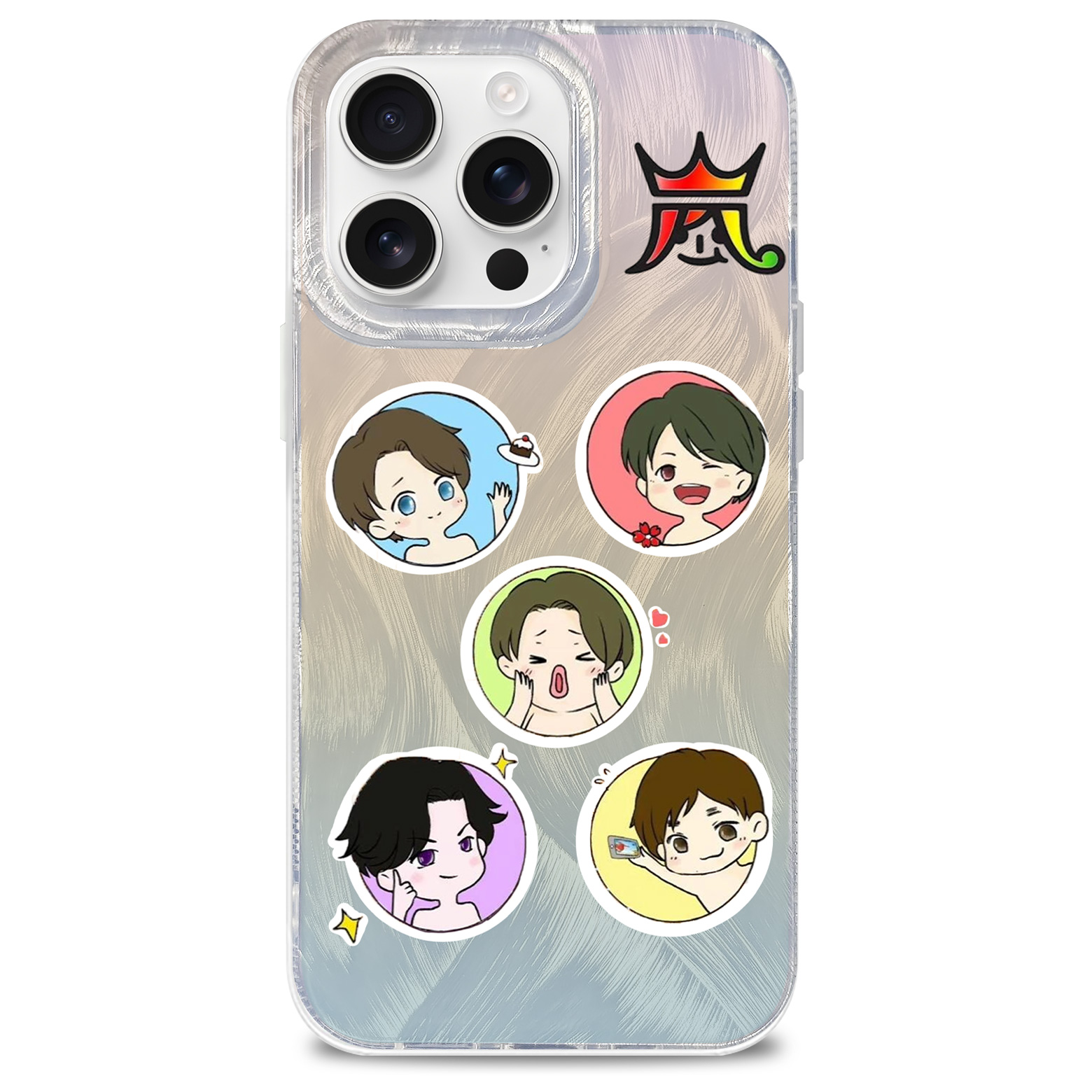 フェザーテクスチャーレーザーグラデーションスマートフォンケース【嵐ARASHI/5×20】