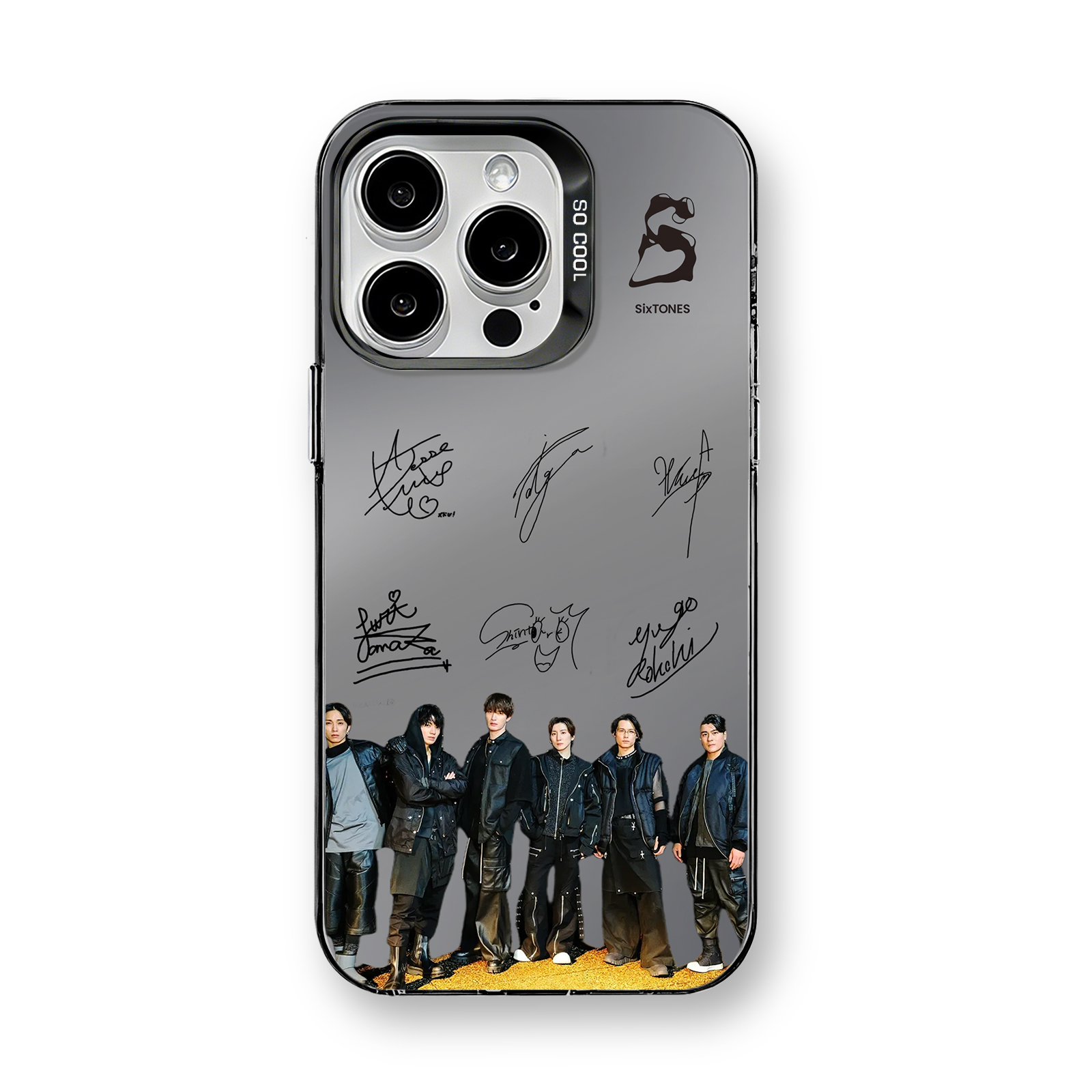 ミラースマホケース-黒【SixTONES/Rebellion】