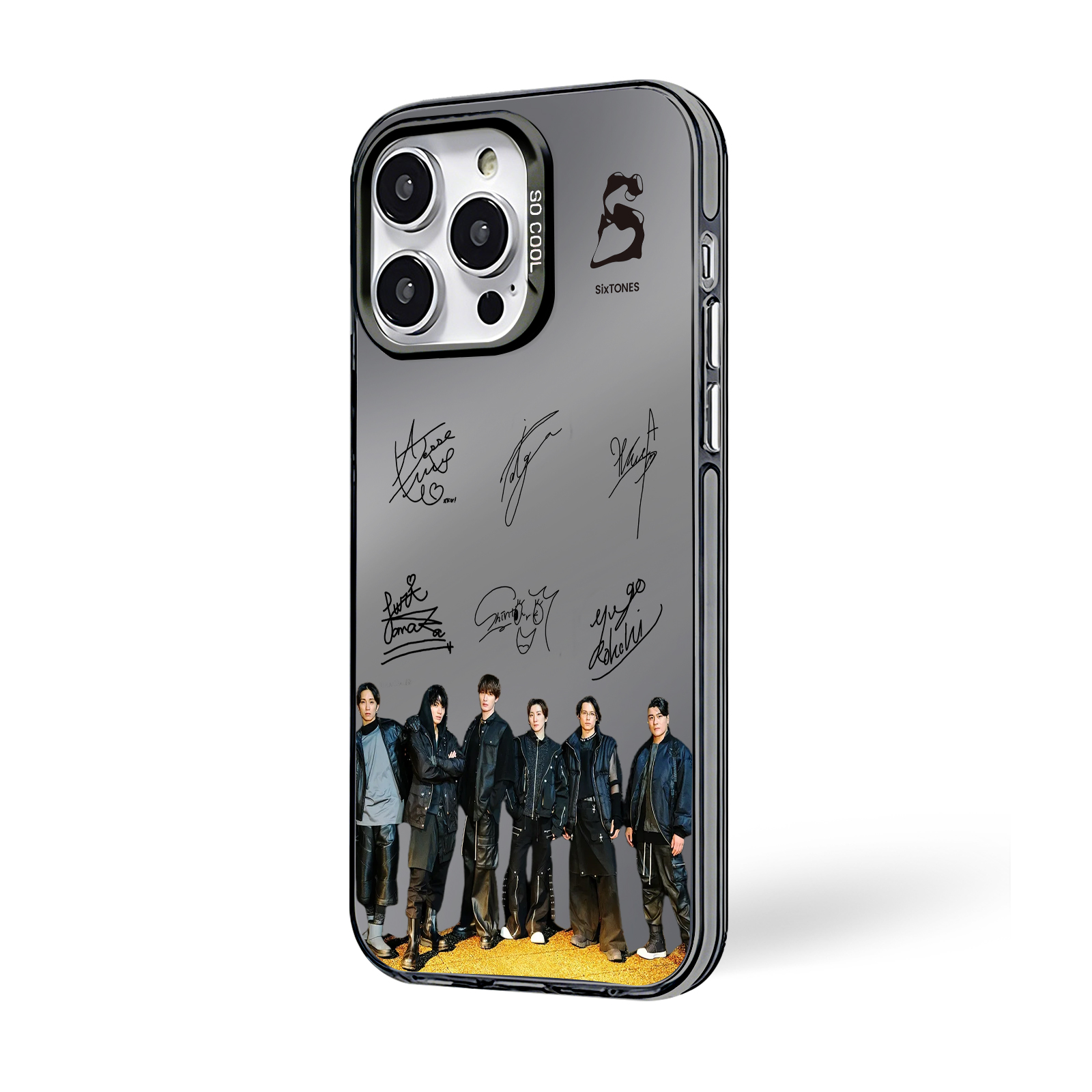 ミラースマホケース-黒【SixTONES/Rebellion】