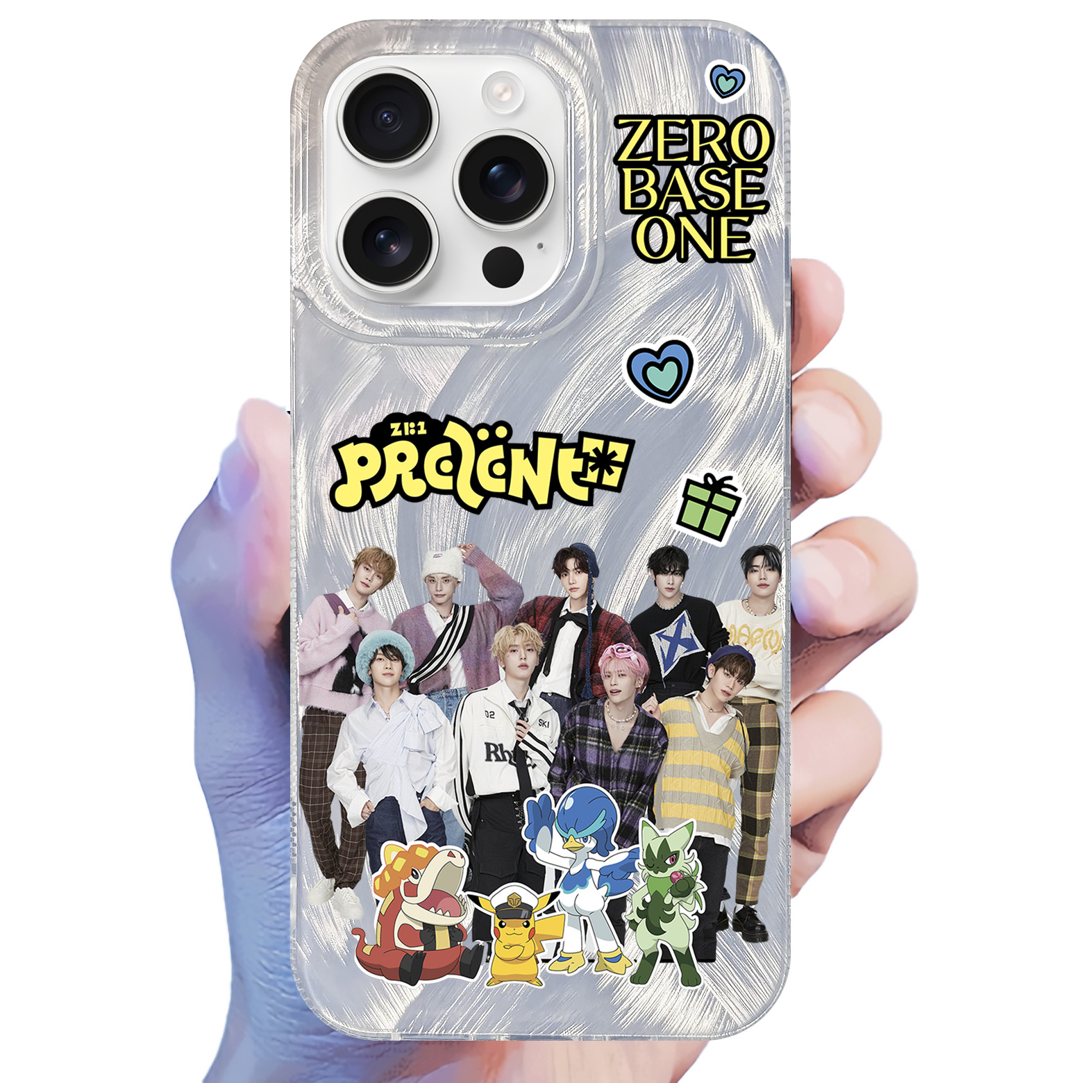 フェザーテクスチャーレーザーグラデーションスマートフォンケース【ZEROBASEONE/PREZENT】