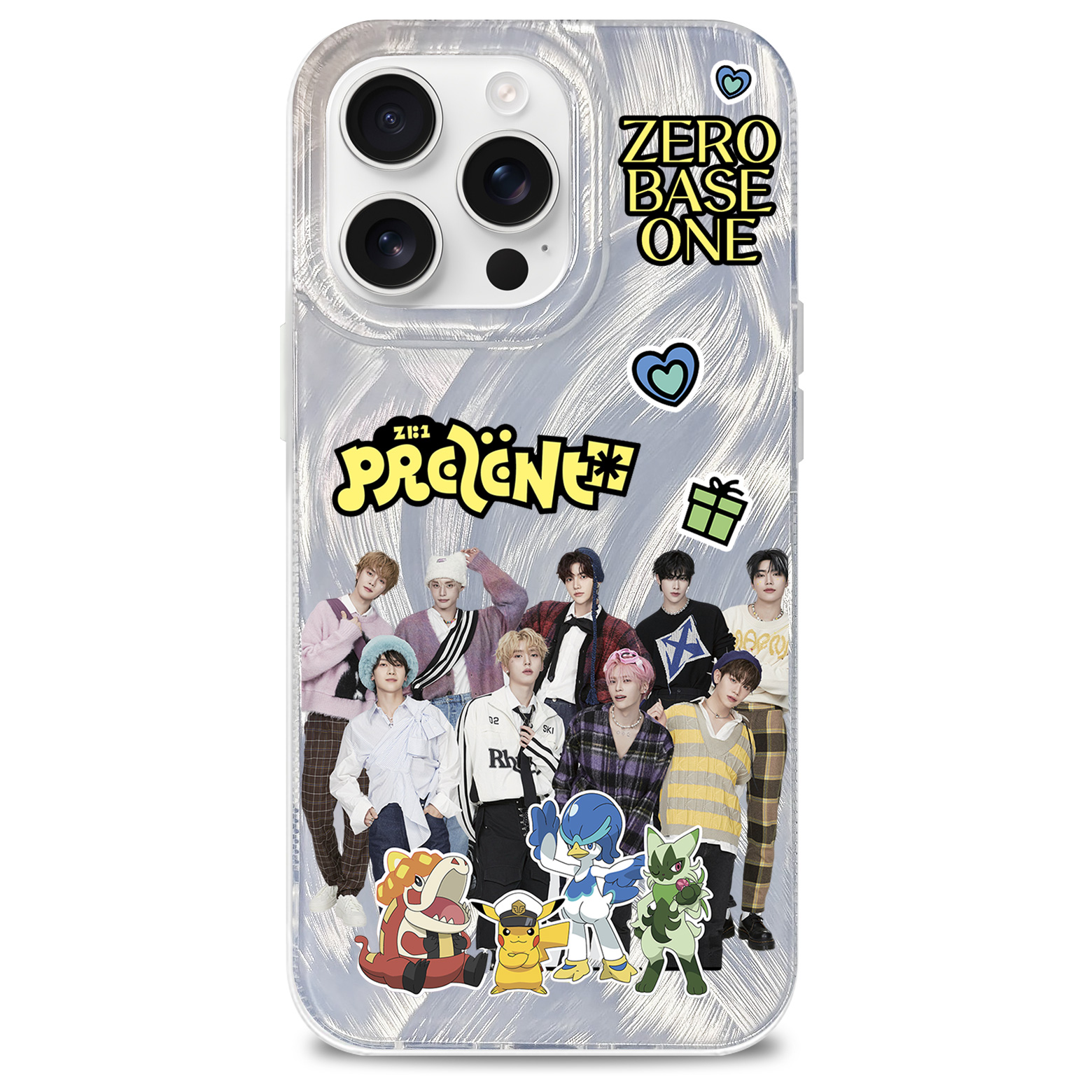 フェザーテクスチャーレーザーグラデーションスマートフォンケース【ZEROBASEONE/PREZENT】