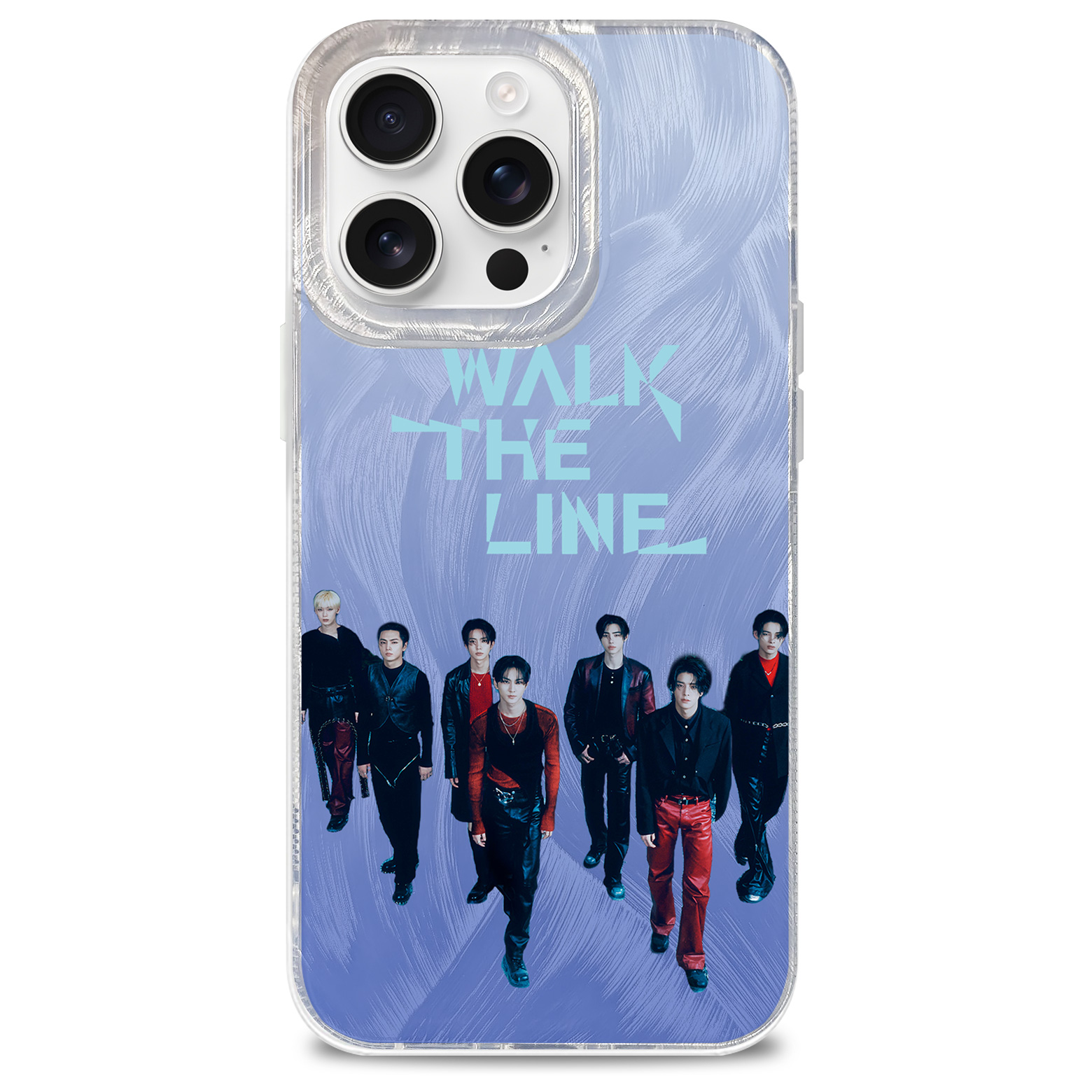 フェザーテクスチャーレーザーグラデーションスマートフォンケース-B【StrayKids/GIANT】