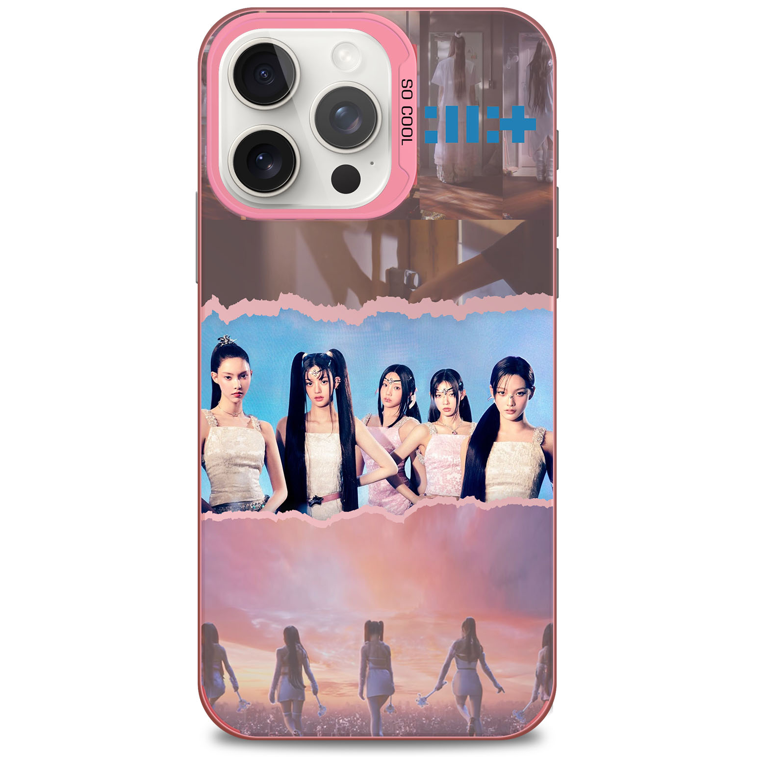 レーザーグラデーションスマートフォンケース-ピンク【ILLIT/bomb】-YITOTO™推し活がもっと楽しくなる