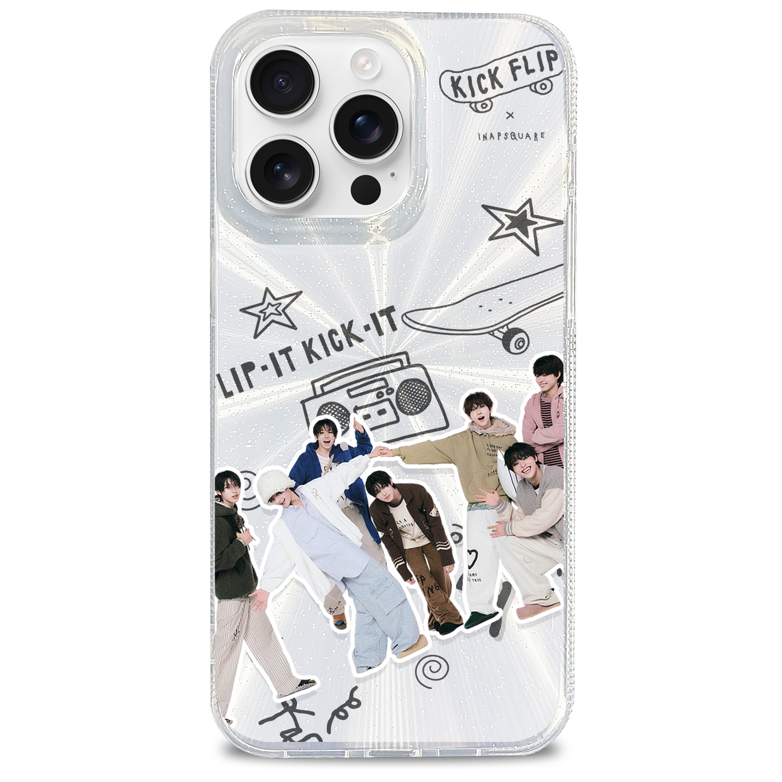 オーロラレーザーグラデーションスマートフォンケース【KickFlip/Flip it, Kick it!】