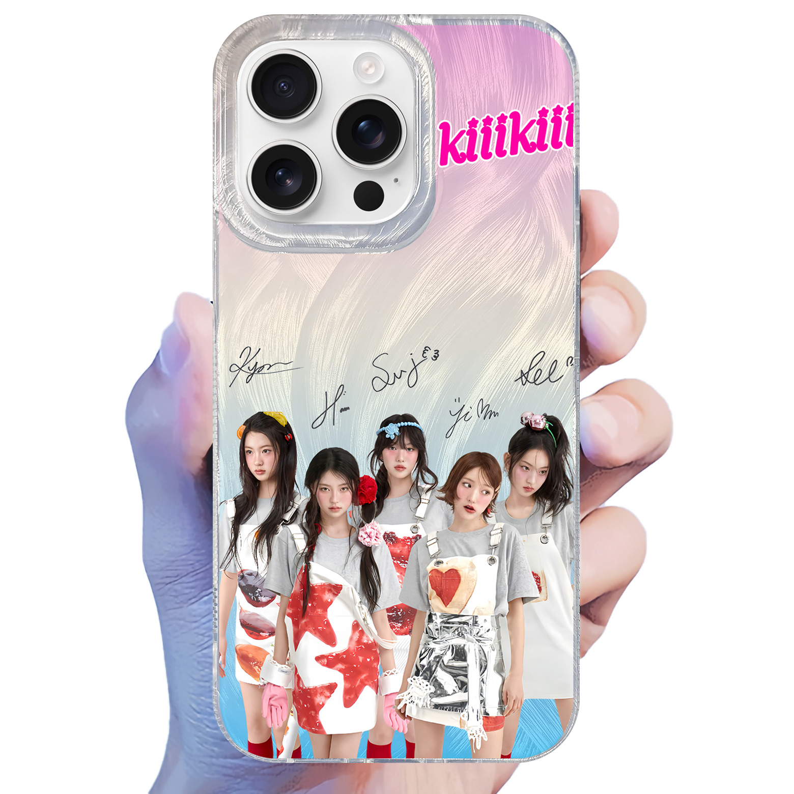 フェザーテクスチャーレーザーグラデーションスマートフォンケース【KiiiKiii/ I DO ME】