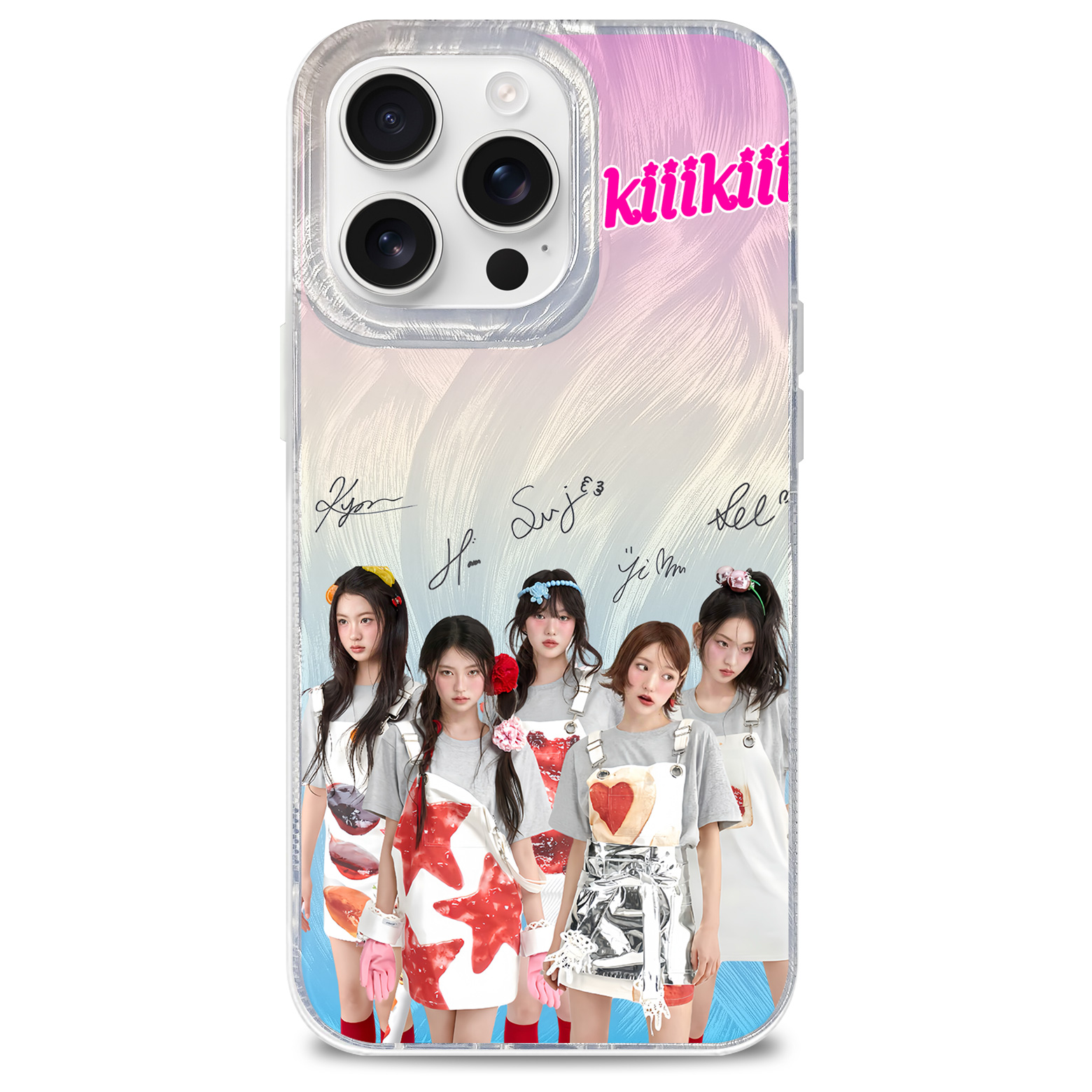 フェザーテクスチャーレーザーグラデーションスマートフォンケース【KiiiKiii/ I DO ME】