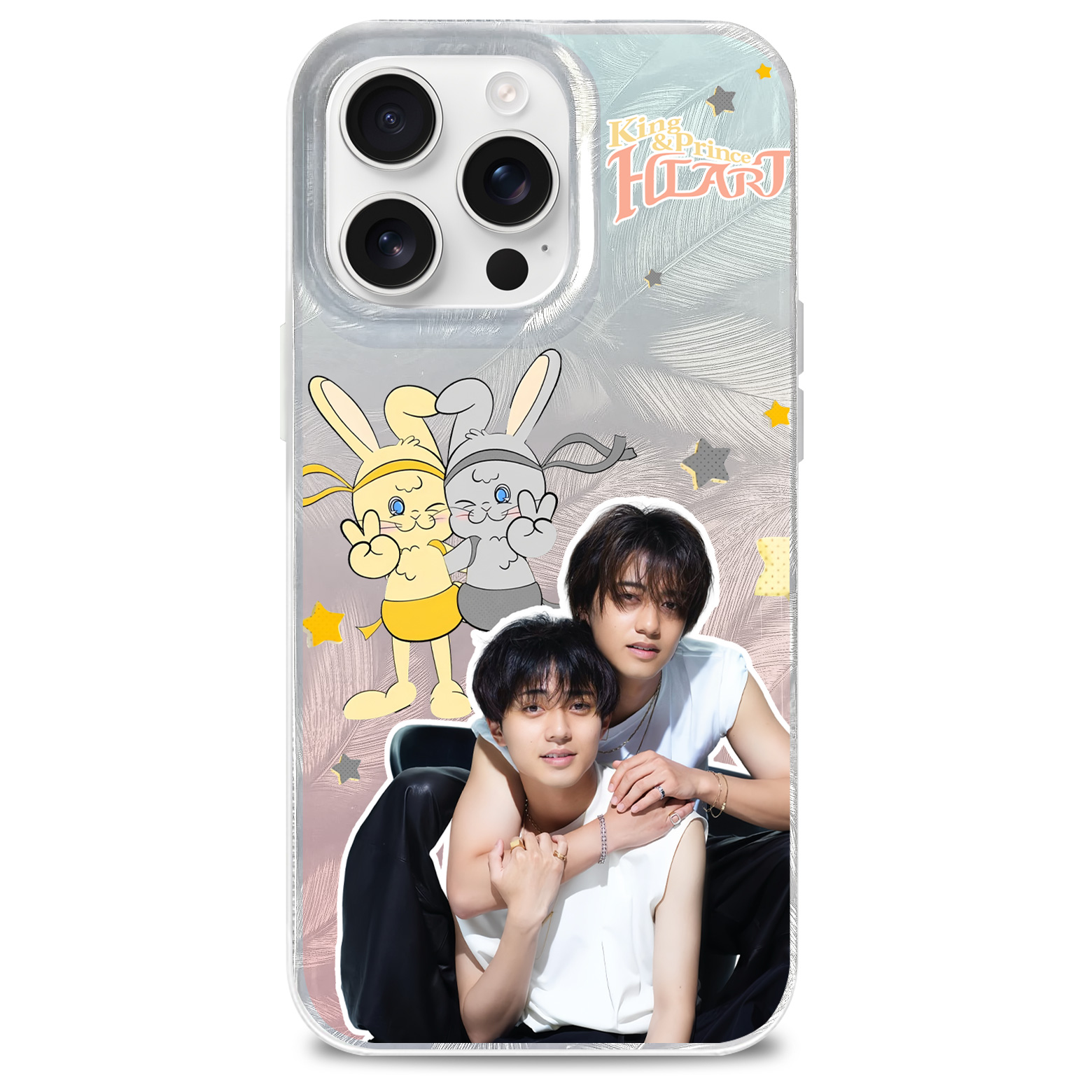 フェザーテクスチャーレーザーグラデーションスマートフォンケース【King&Prince/HEART】