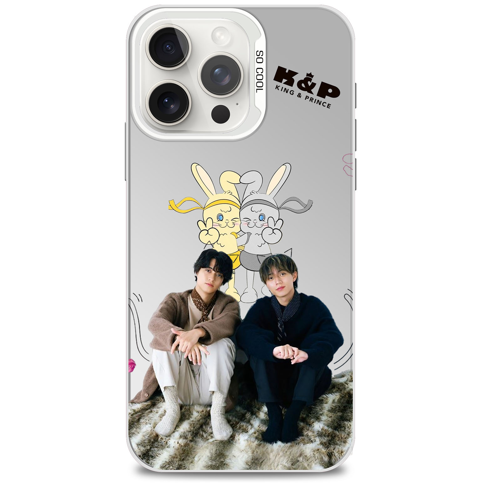 レーザーグラデーションスマートフォンケース-銀【KING&PRINCE】-YITOTO™推し活がもっと楽しくなる