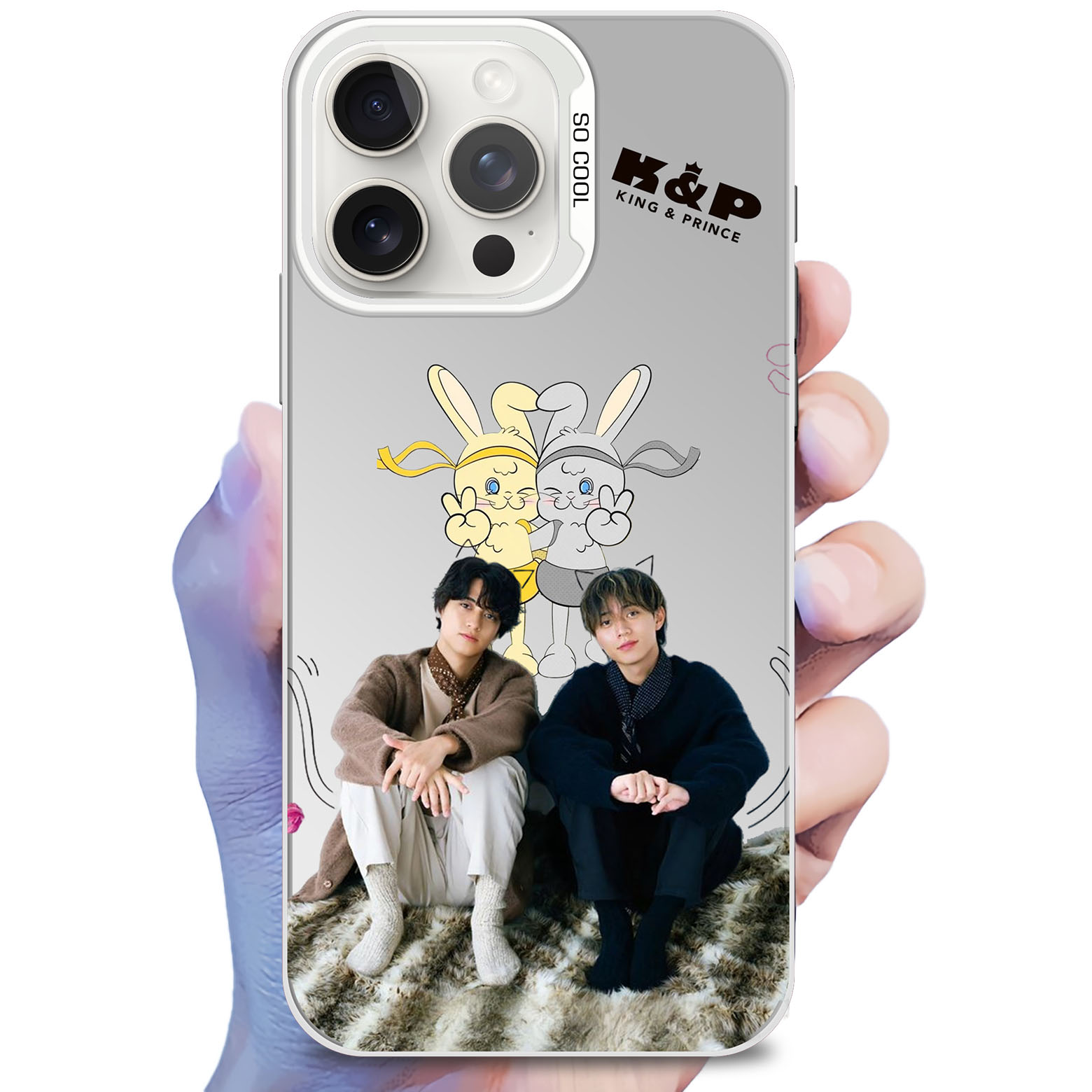 レーザーグラデーションスマートフォンケース-銀【KING&PRINCE】-YITOTO™推し活がもっと楽しくなる
