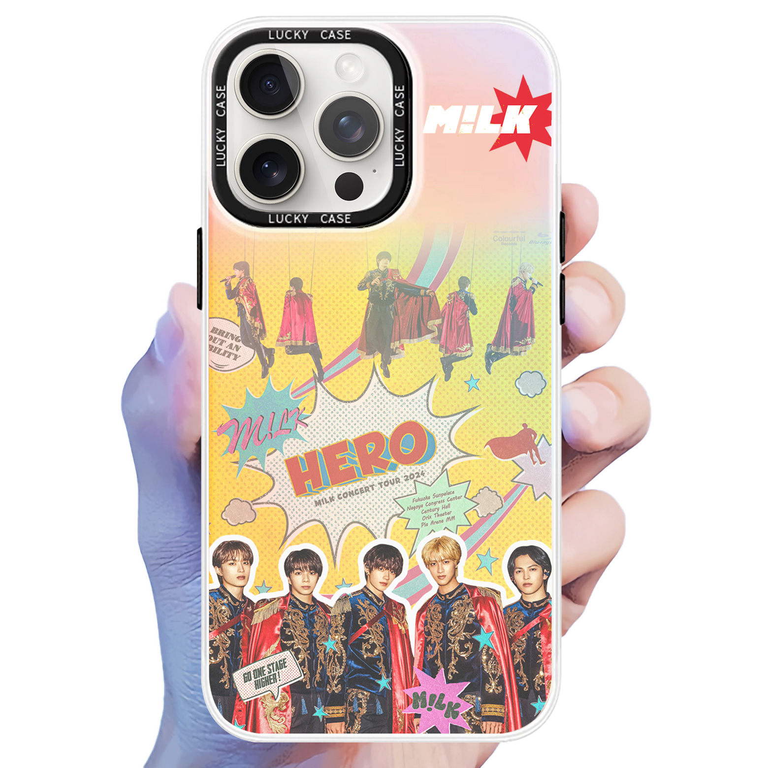 レーザーグラデーションスマートフォンケース【 M!LK/エビバディグッジョブ！】