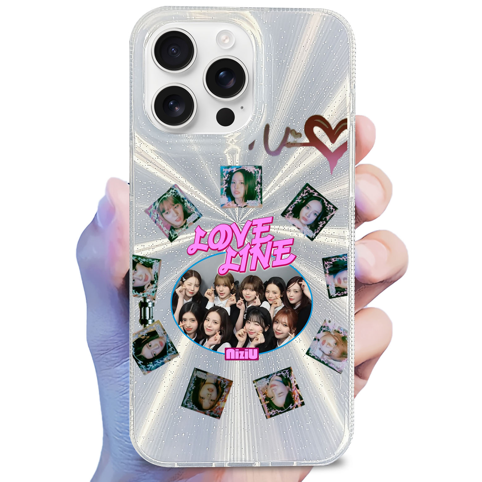 オーロラレーザーグラデーションスマートフォンケース【NiziU/LOVE LINE】