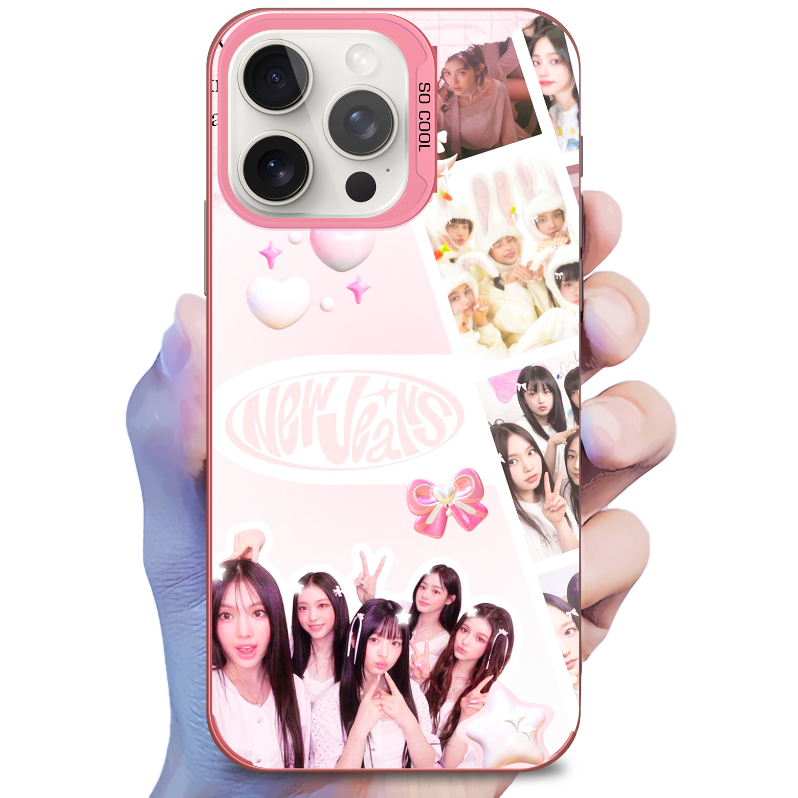 レーザーグラデーションスマートフォンケース-ピンク【NEWJEANS/NJZ/MHDHH】-YITOTO™推し活がもっと楽しくなる