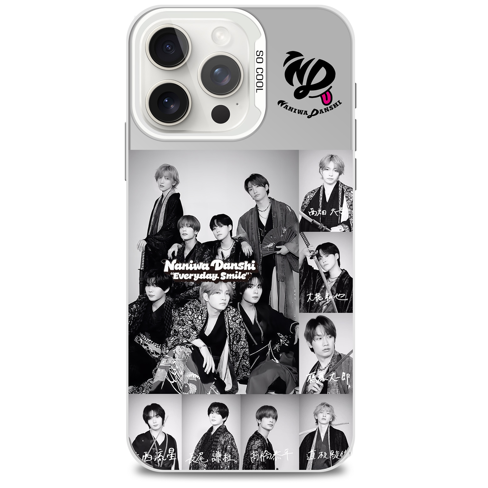 ミラースマホケース-銀【なにわ男子/Never Romantic】-B