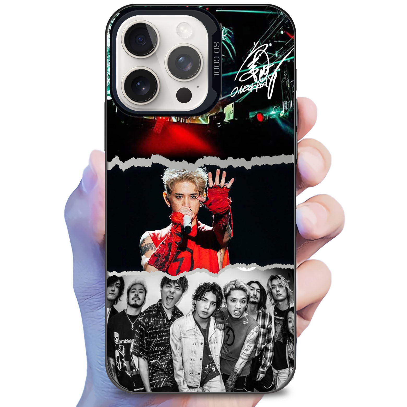 レーザーグラデーションスマートフォンケース-黒【森内貴寛TAKA/ONE OK ROCK】-YITOTO™推し活がもっと楽しくなる