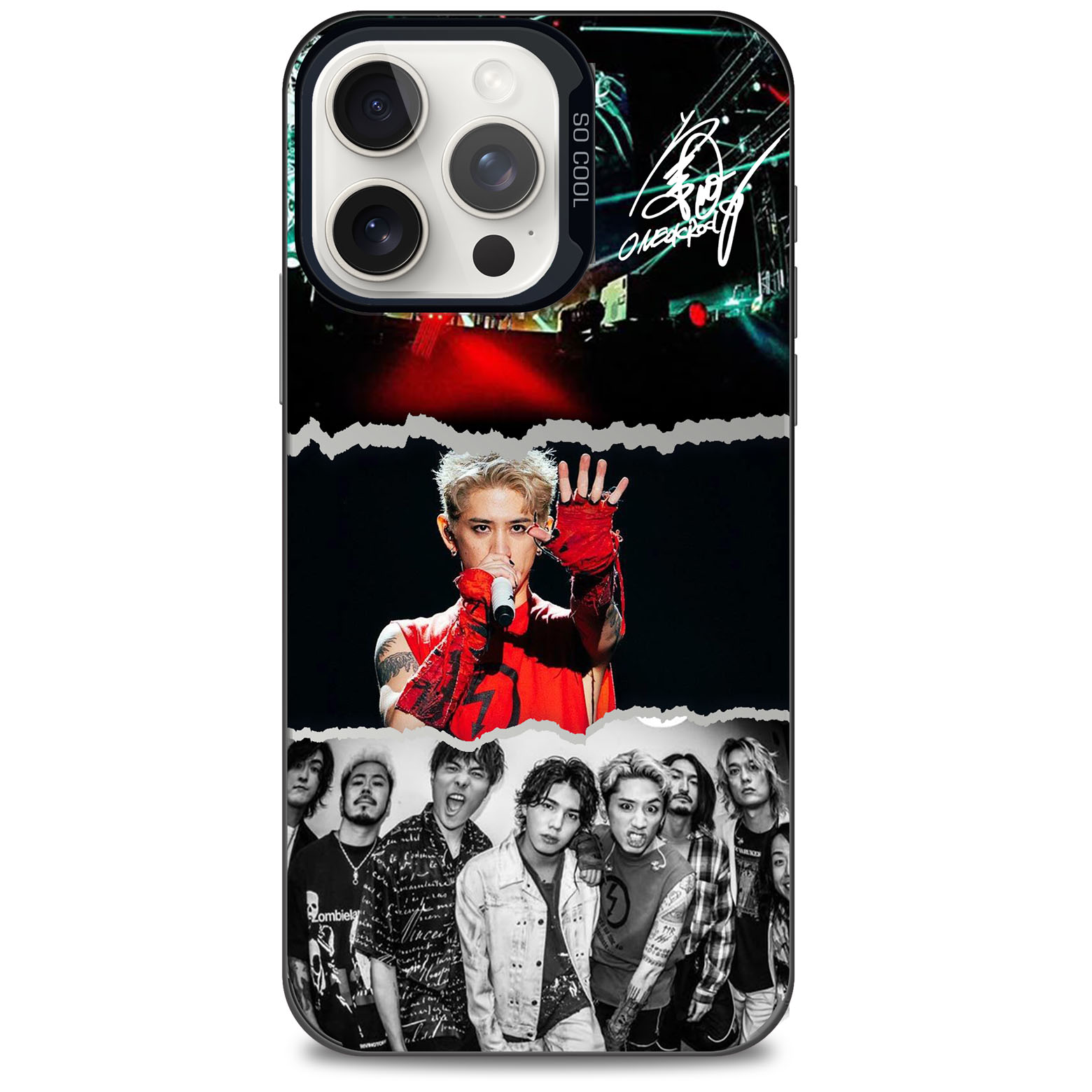 レーザーグラデーションスマートフォンケース-黒【森内貴寛TAKA/ONE OK ROCK】-YITOTO™推し活がもっと楽しくなる