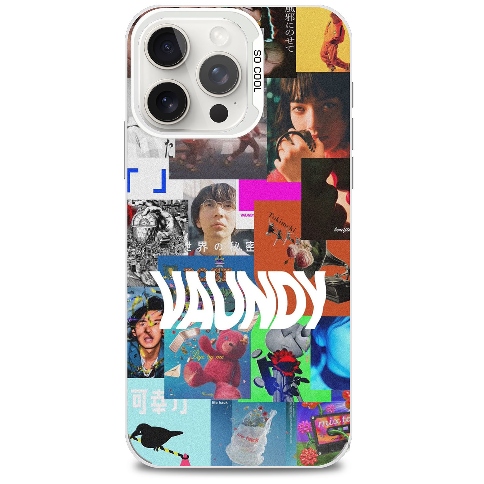 レーザーグラデーションスマートフォンケース-銀【Vaundy】