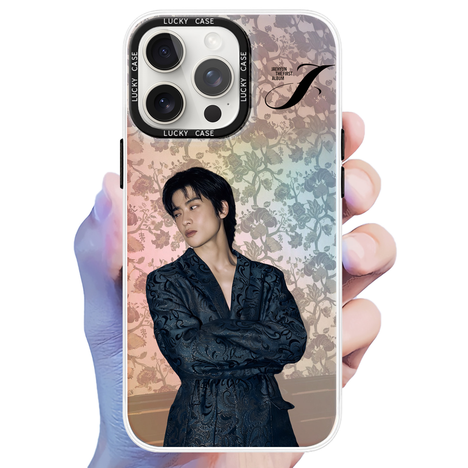 レーザーグラデーションスマートフォンケース【JAEHYUN/J】