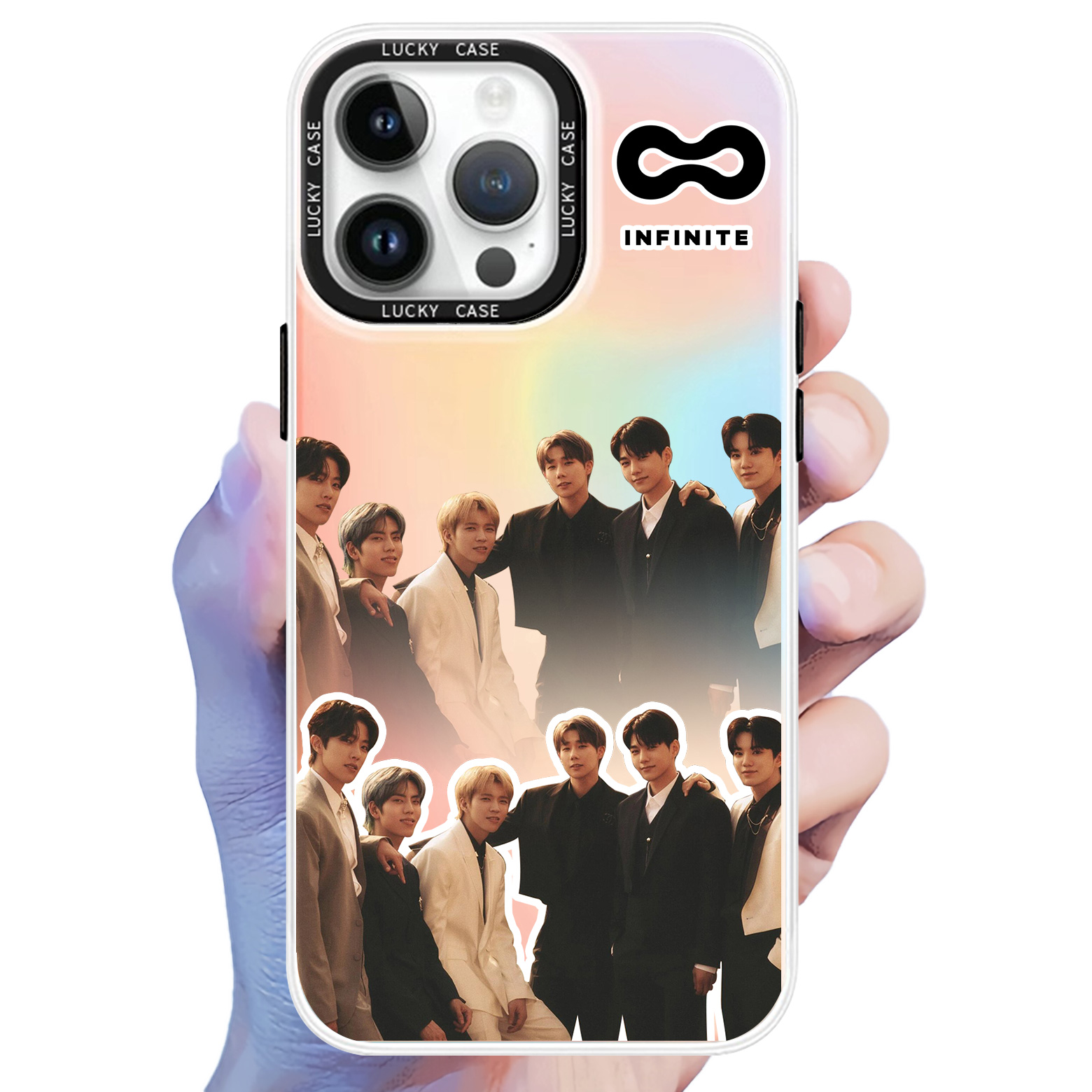 レーザーグラデーションスマートフォンケース【INFINITE】