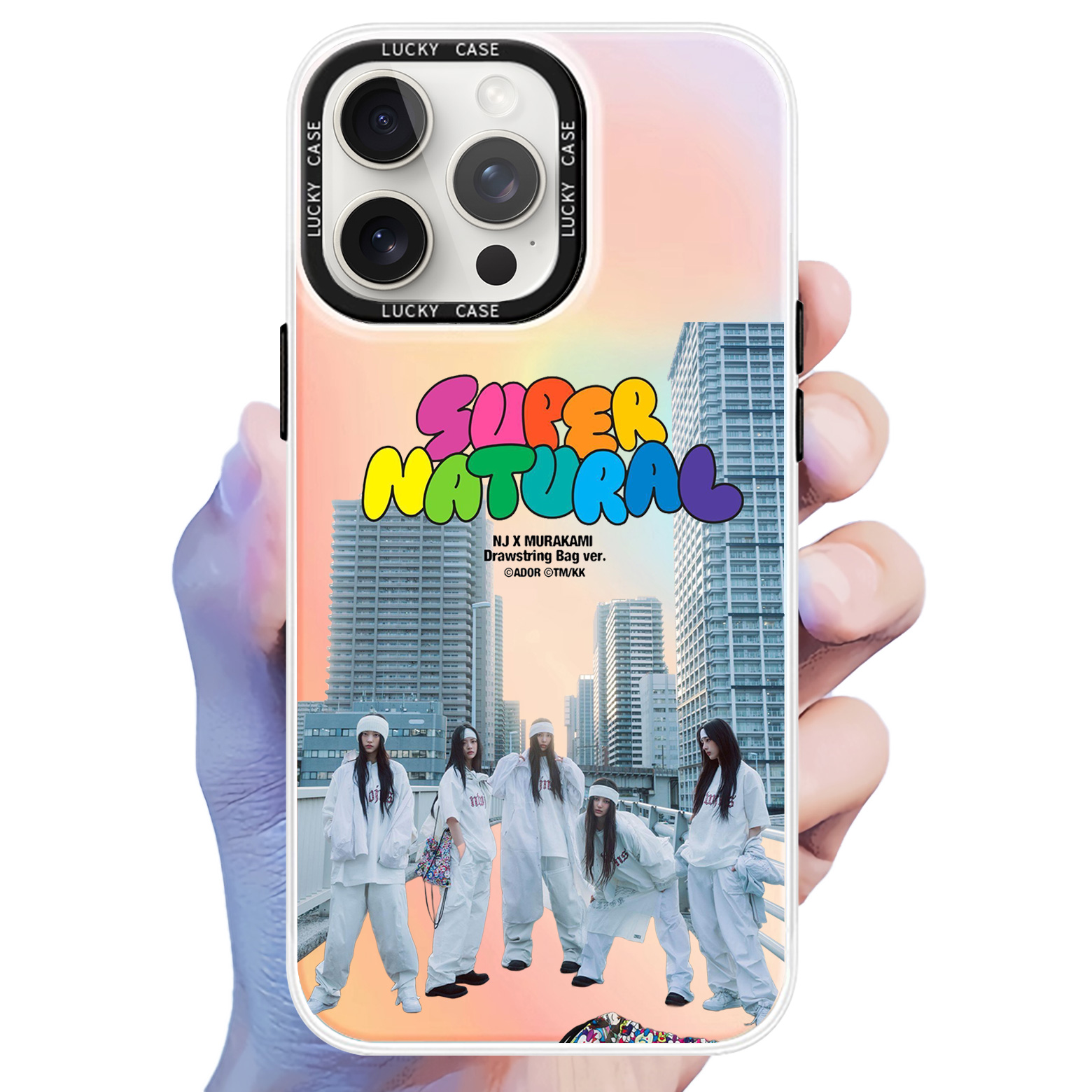 レーザーグラデーションスマートフォンケース【NewJeans/Supernatural】