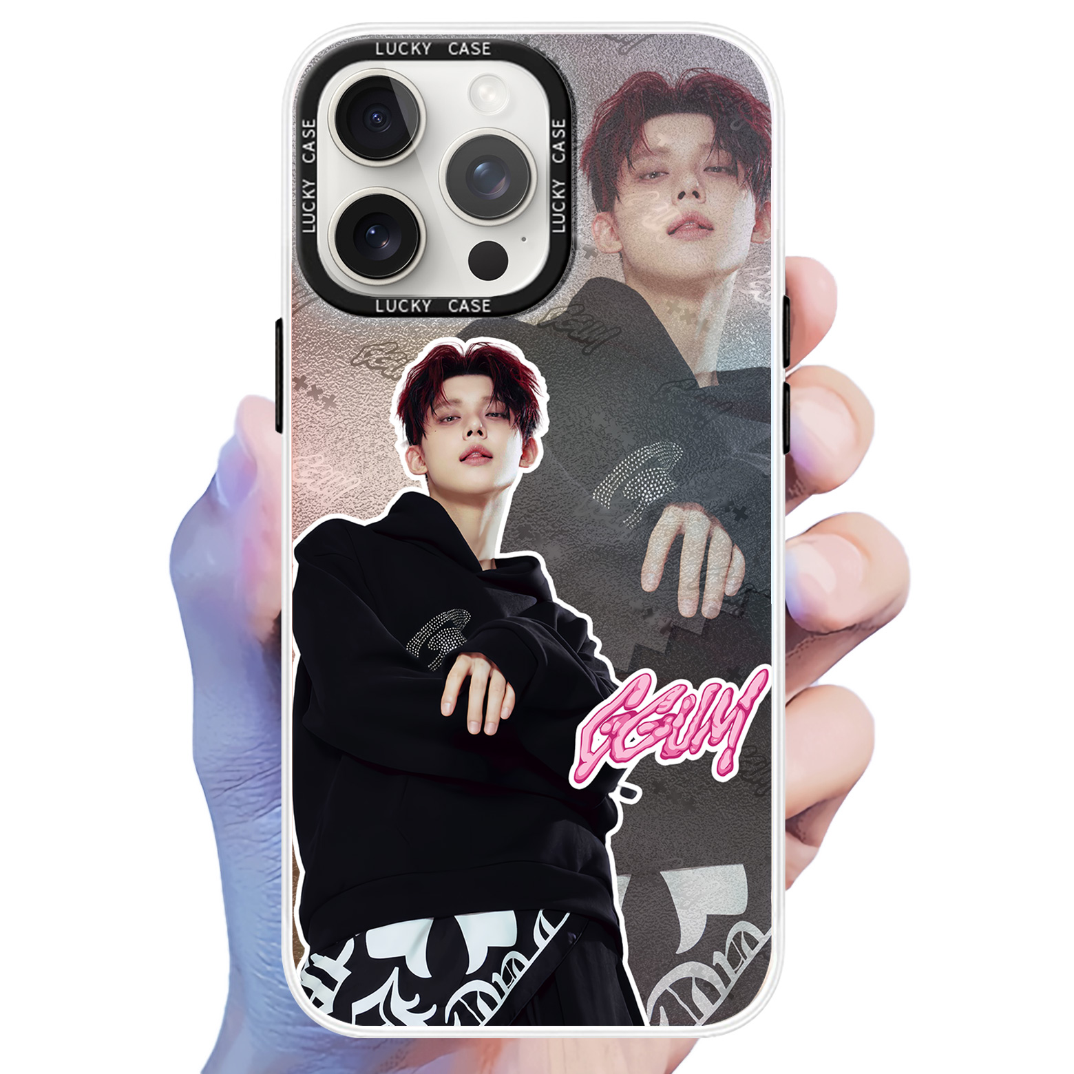 レーザーグラデーションスマートフォンケース【YEONJUN/GGUM】2種類