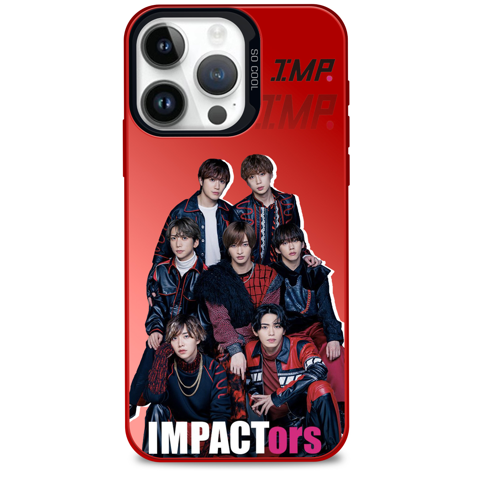 レーザーグラデーションスマートフォンケース-赤【IMP.】2種類