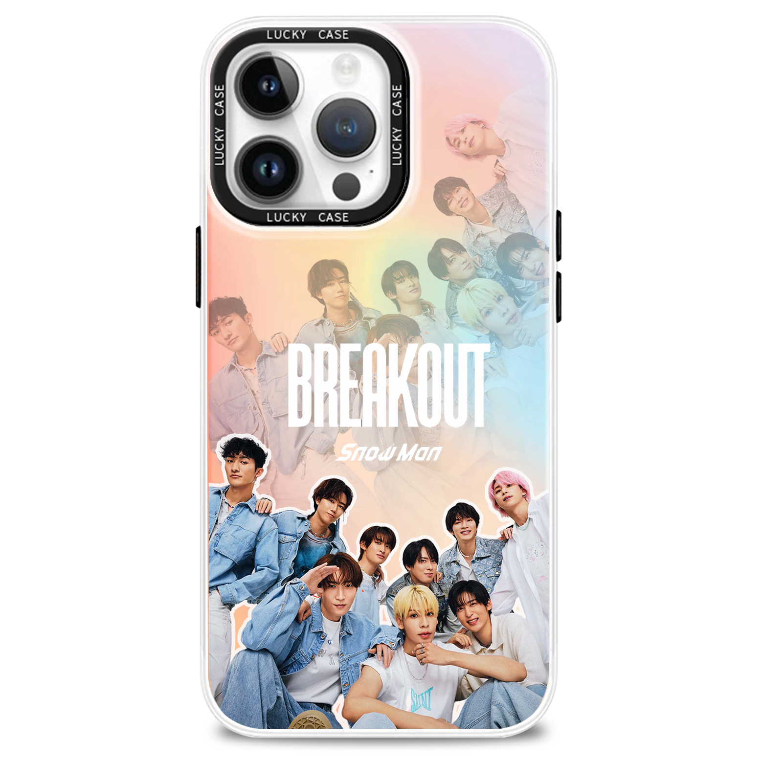 レーザーグラデーションスマートフォンケース【SnowMan】4種類
