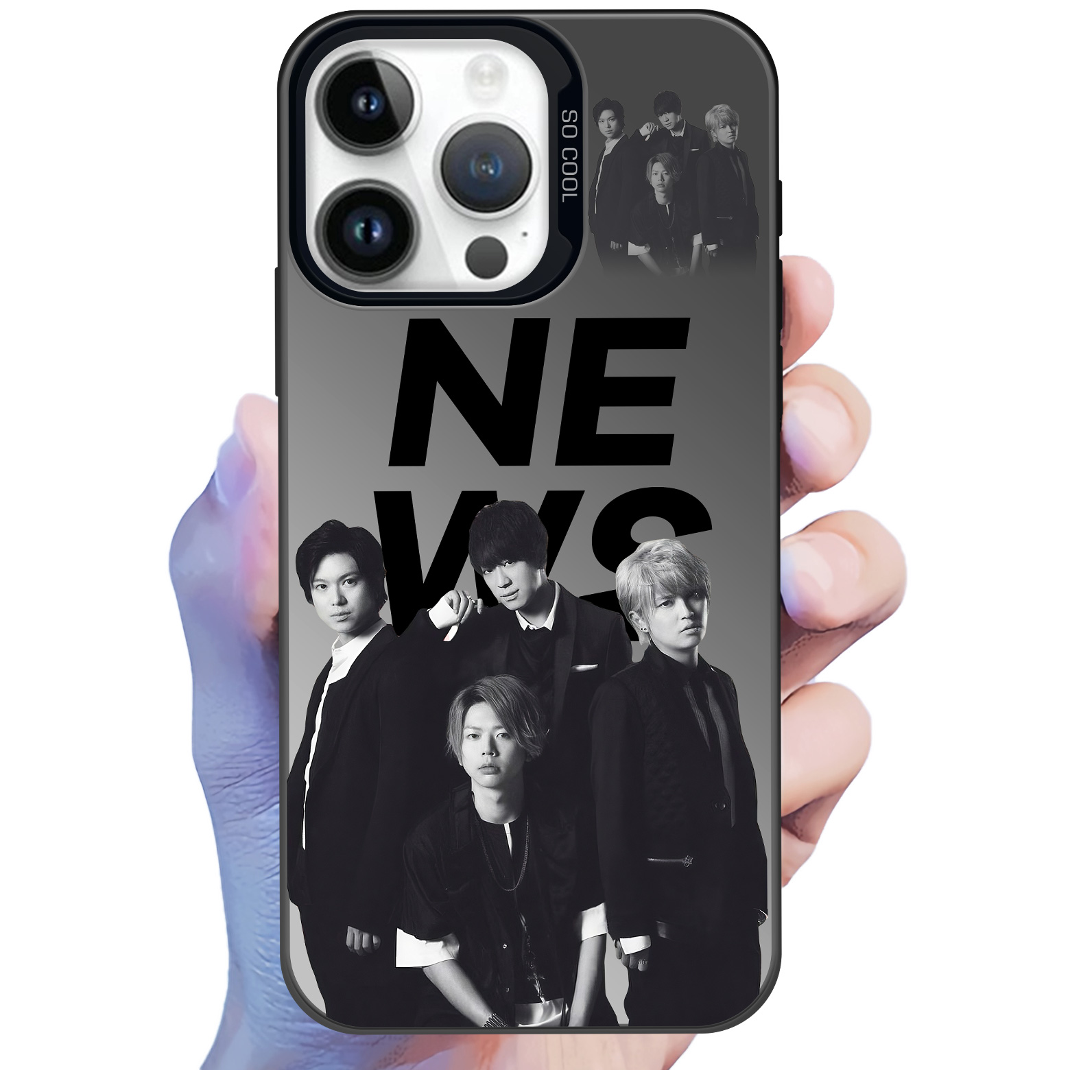 グラデーションデザイン スマートフォン本体 レーザーグラデーションスマートフォンケース【NEWS】2種類