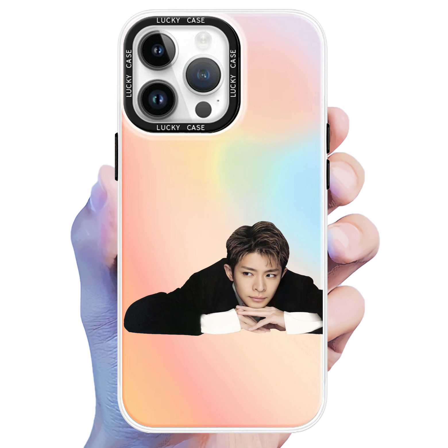 レーザーグラデーションスマートフォンケース【岸優太／きしゆうた】3種類