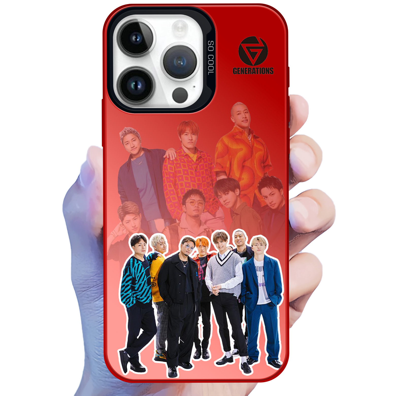 レーザーグラデーションスマートフォンケース-赤【EXILE/GENERATIONS】