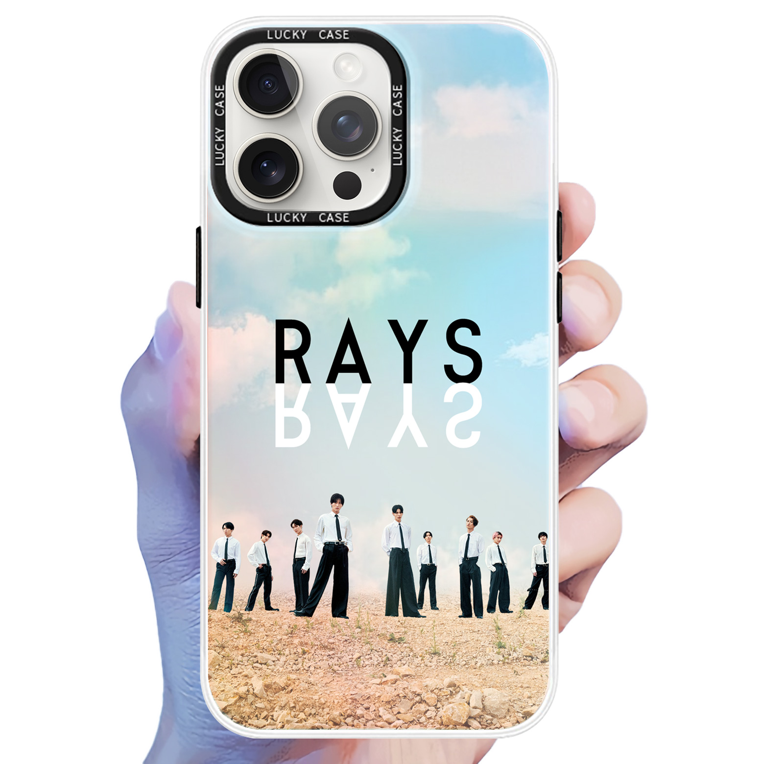 レーザーグラデーションスマートフォンケース【SnowMan/RAYS】