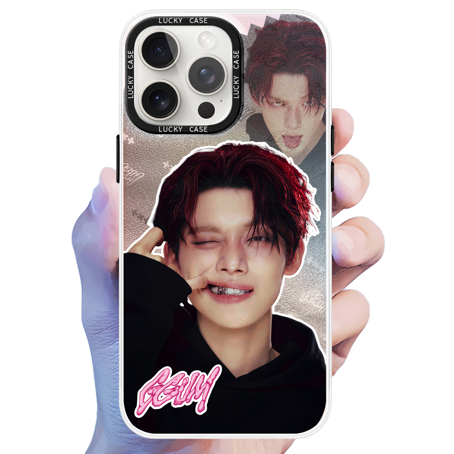 レーザーグラデーションスマートフォンケース【YEONJUN/GGUM】2種類