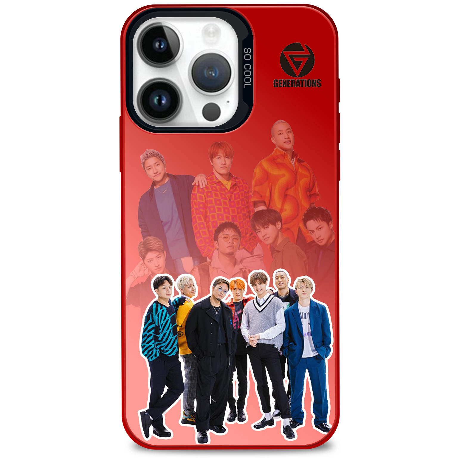 レーザーグラデーションスマートフォンケース-赤【EXILE/GENERATIONS】
