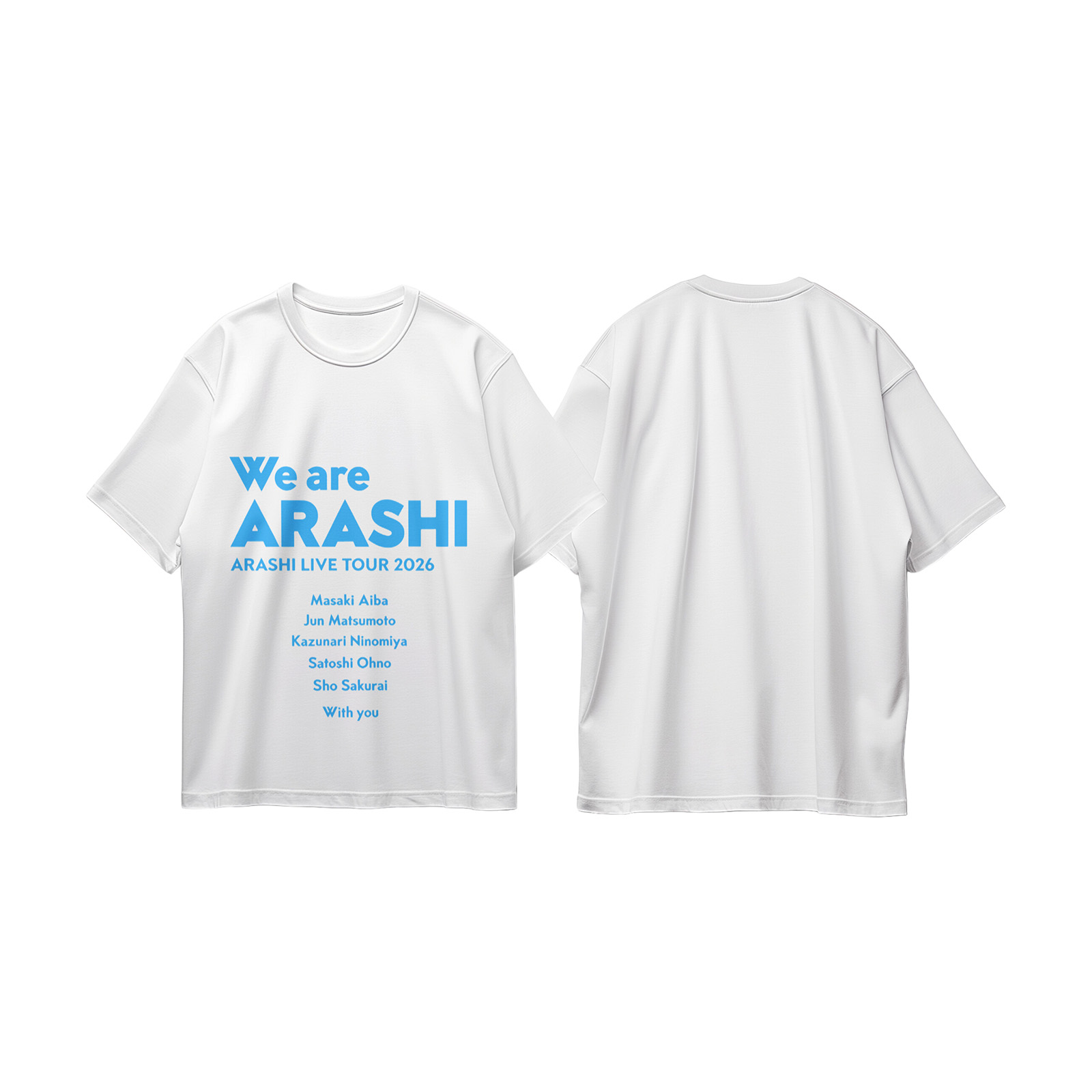 コットン プリント 応援Tシャツ-白【嵐ARASHI/ARASHI LIVE TOUR 2026