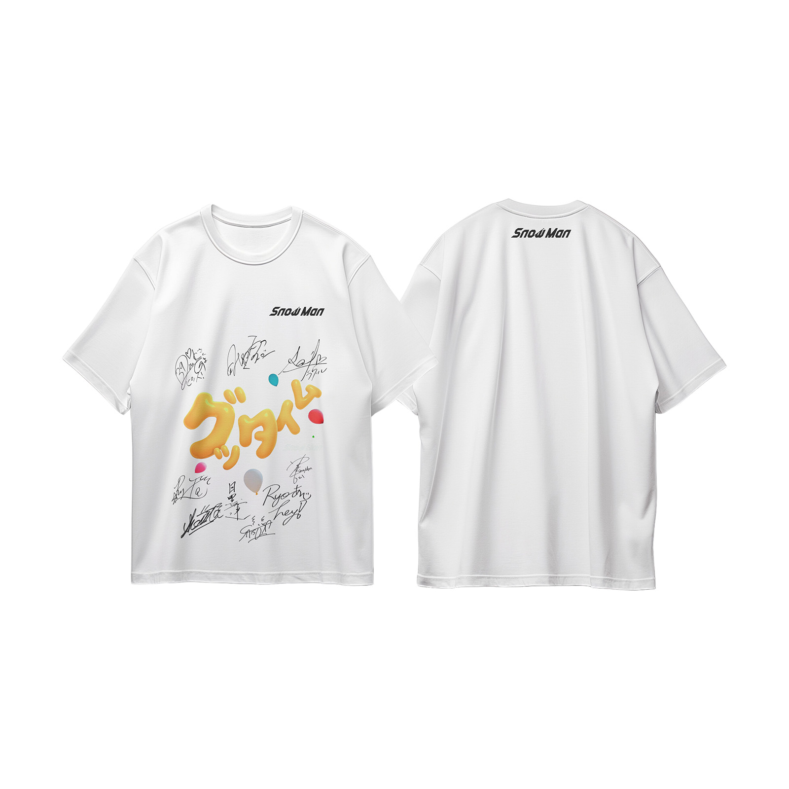コットン プリント 応援Tシャツ-白【SnowMan/グッタイム】