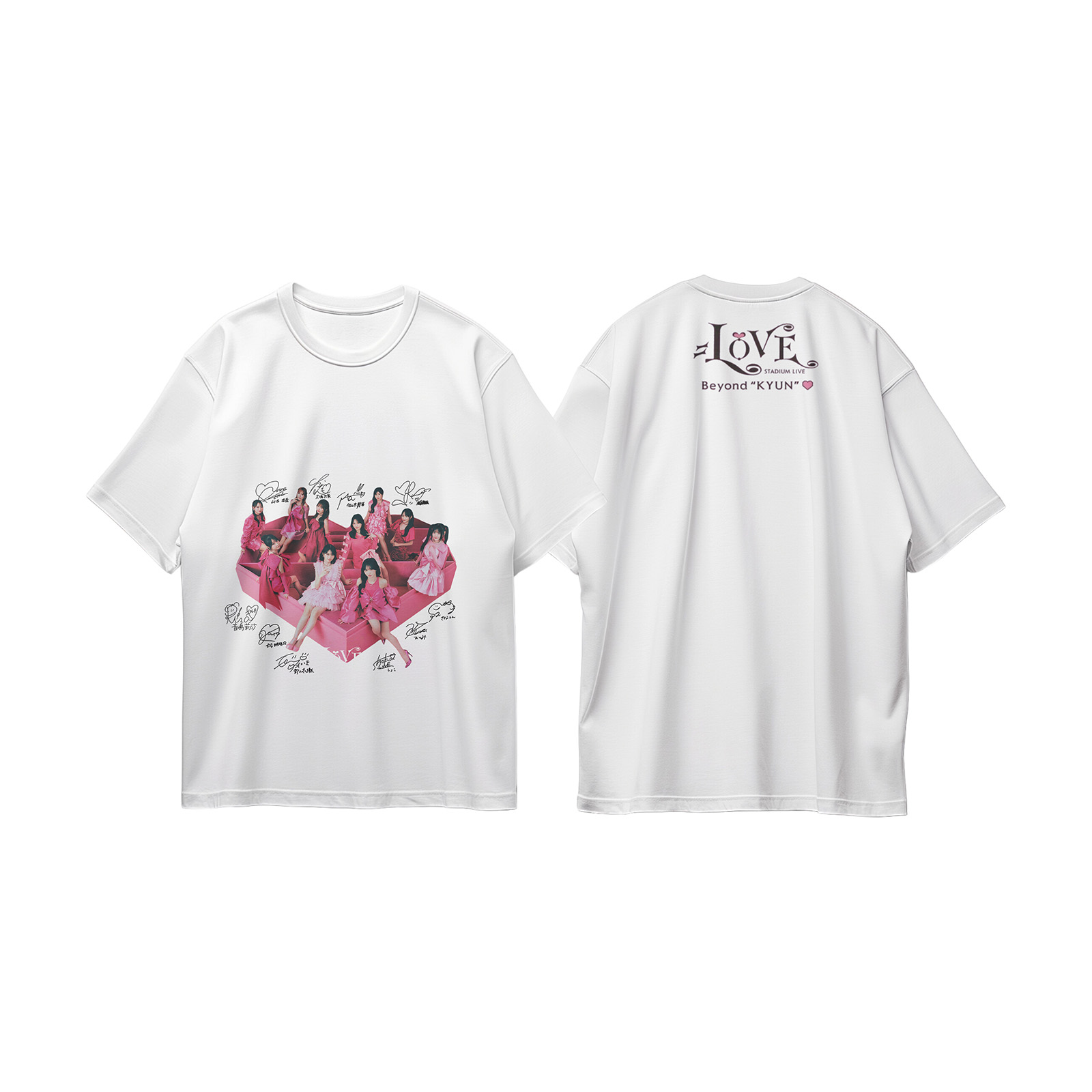 コットン プリント 応援Tシャツ-白【イコールラブ=LOVE】