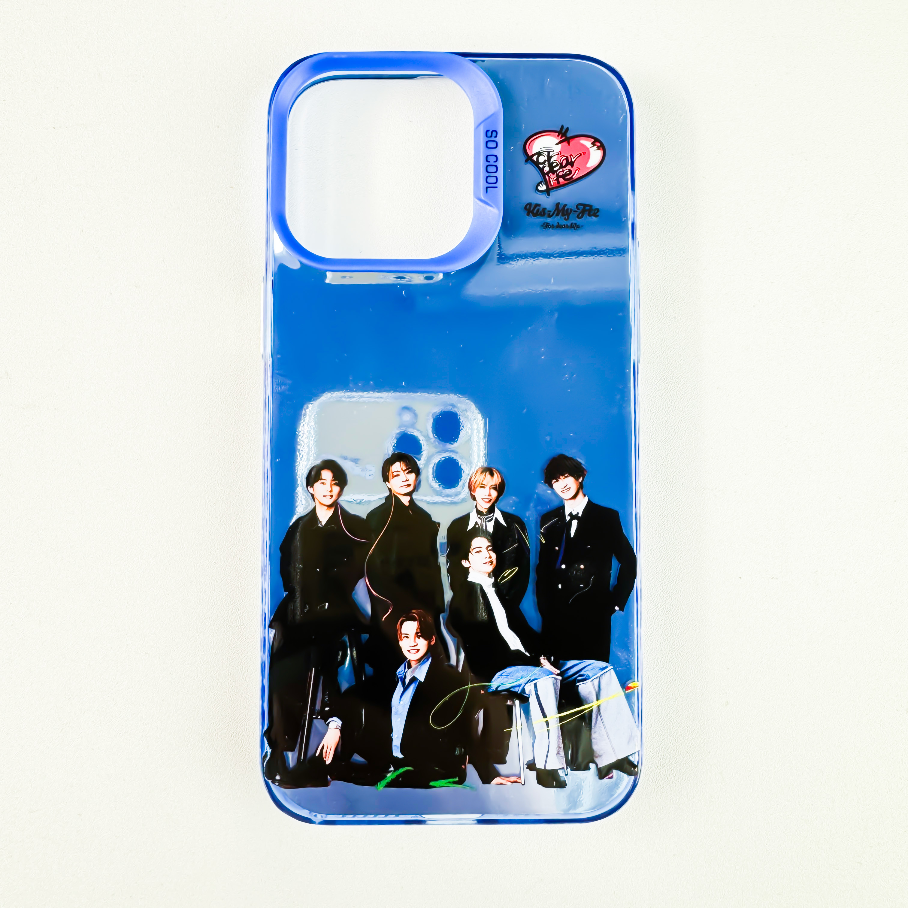 レーザーグラデーションスマートフォンケース-青【Kis-My-Ft2/Magfact】-YITOTO™推し活がもっと楽しくなる