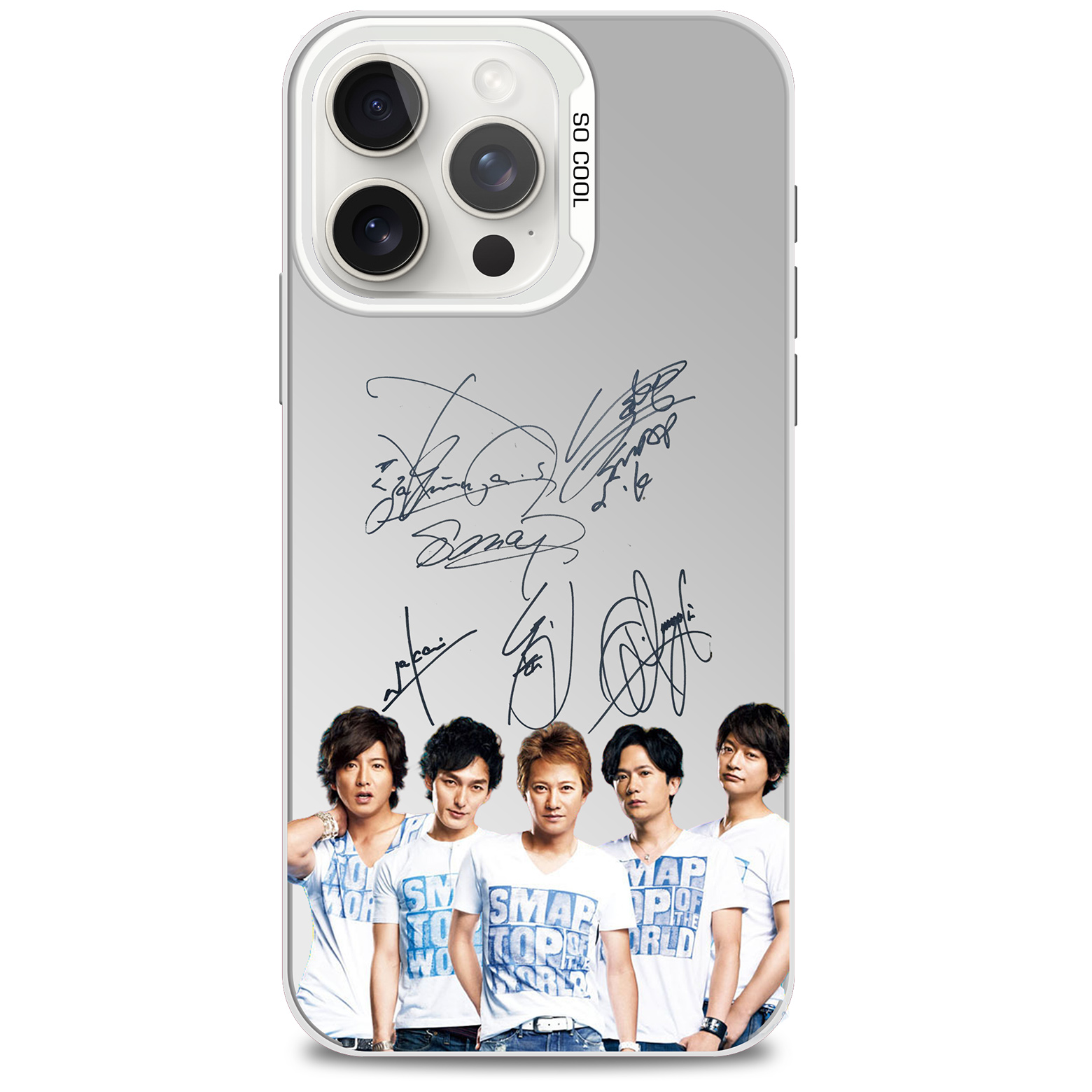 レーザーグラデーションスマートフォンケース-銀【SMAP】-B-YITOTO™推し活がもっと楽しくなる