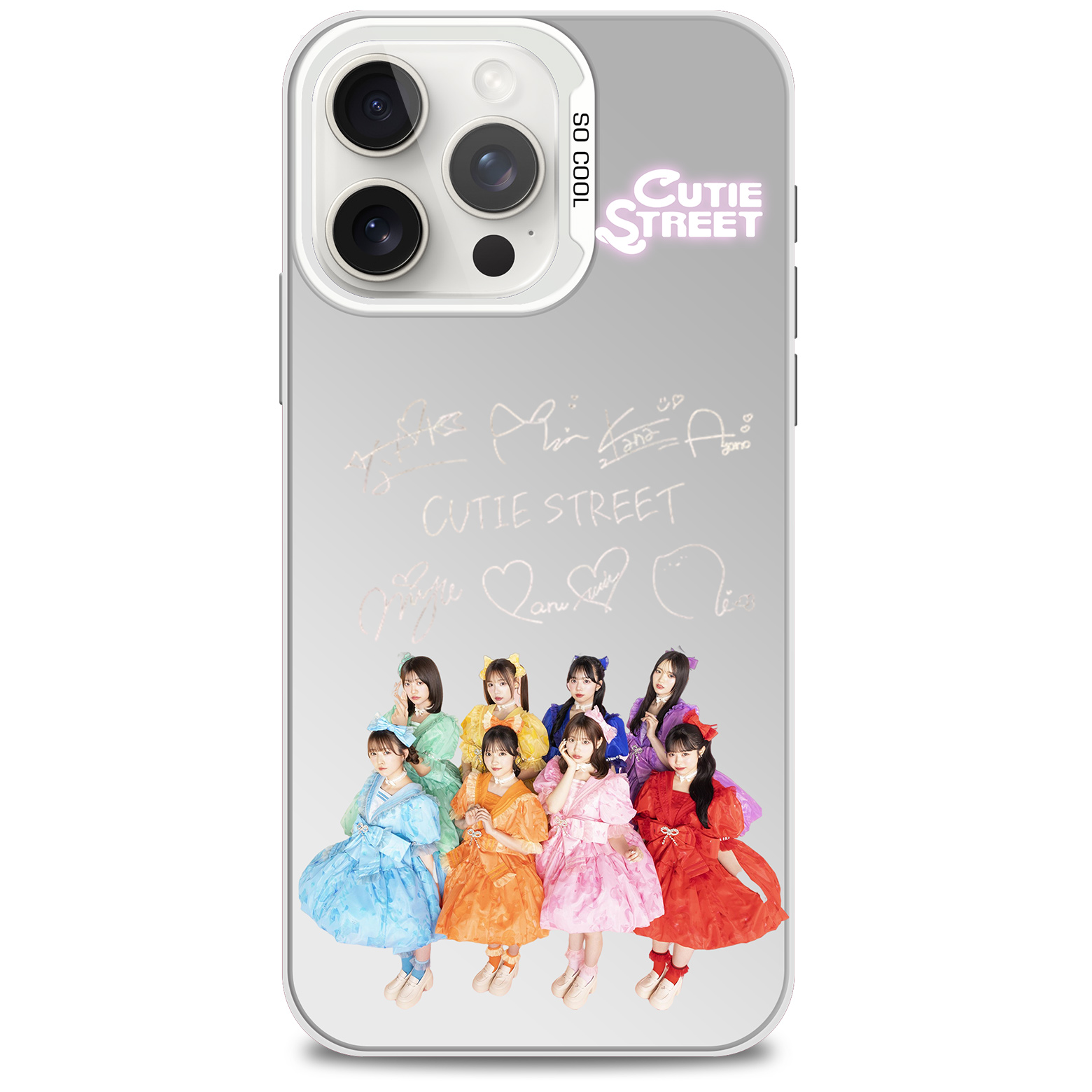 レーザーグラデーションスマートフォンケース-銀【CUTIE STREET】-YITOTO™推し活がもっと楽しくなる