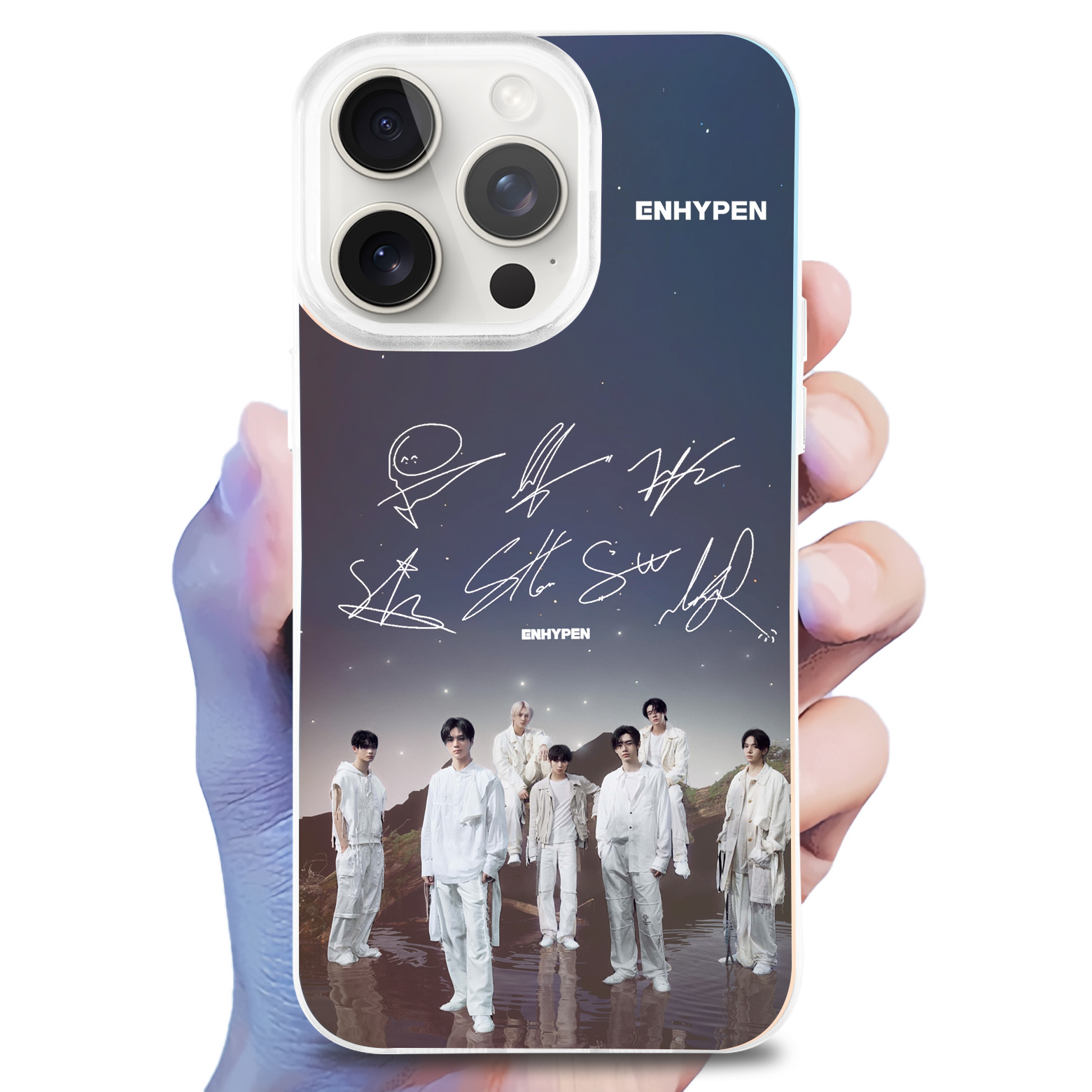 レーザーグラデーションスマートフォンケース【ENHYPEN/宵YOI】-YITOTO™推し活がもっと楽しくなる