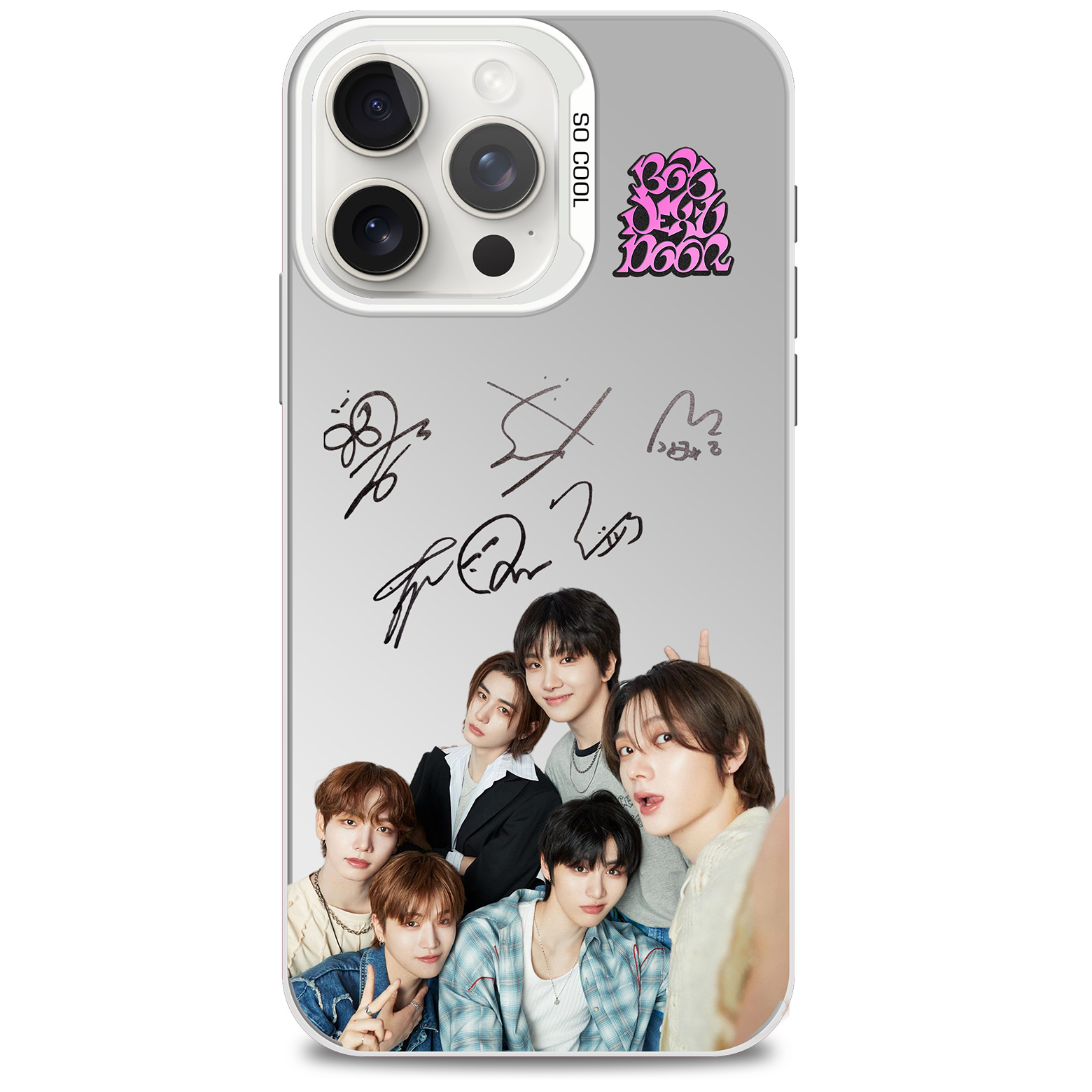 レーザーグラデーションスマートフォンケース-銀【BOYNEXTDOOR/BOYLIFE】