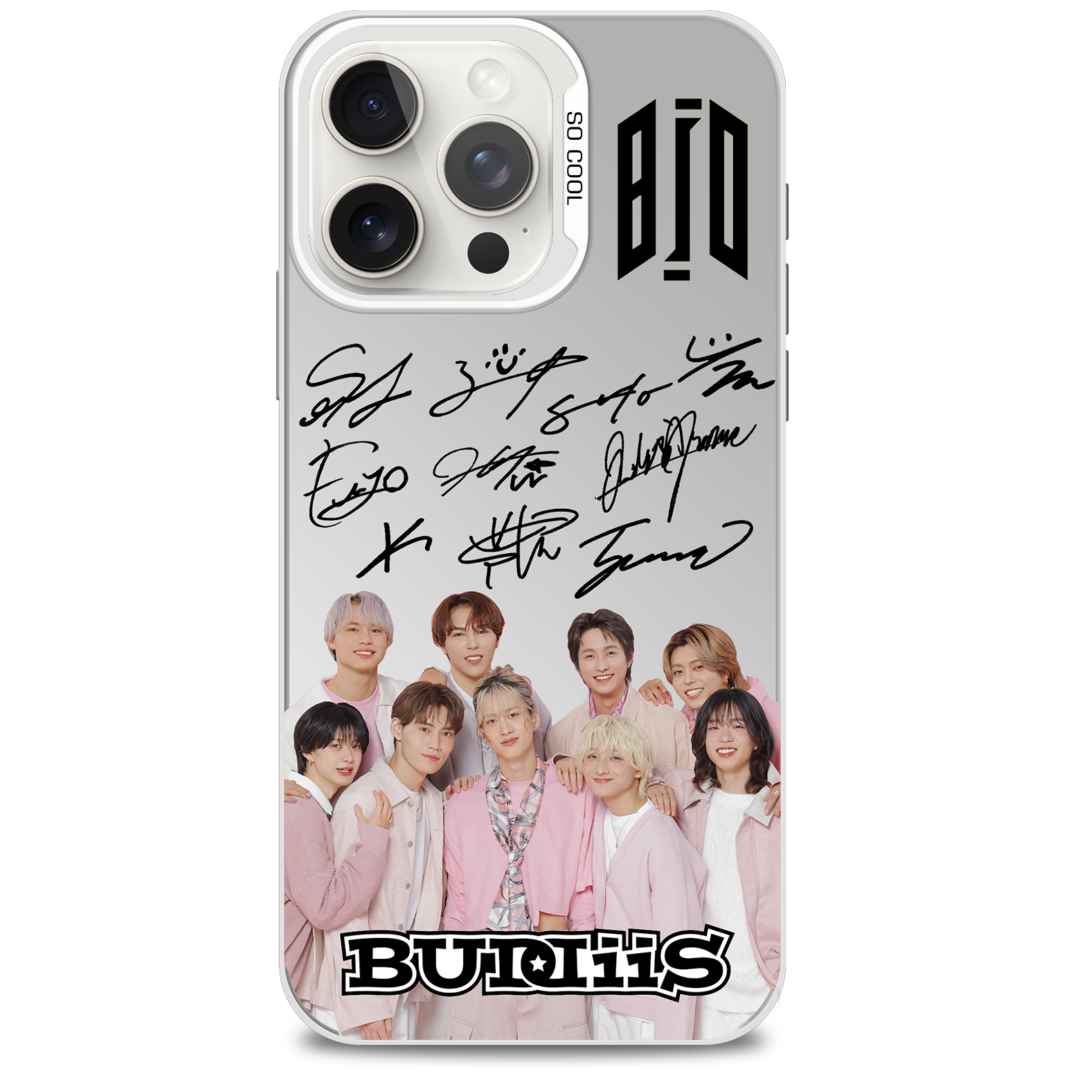 ミラースマホケース-銀【BUDDiiS/Dear】-B