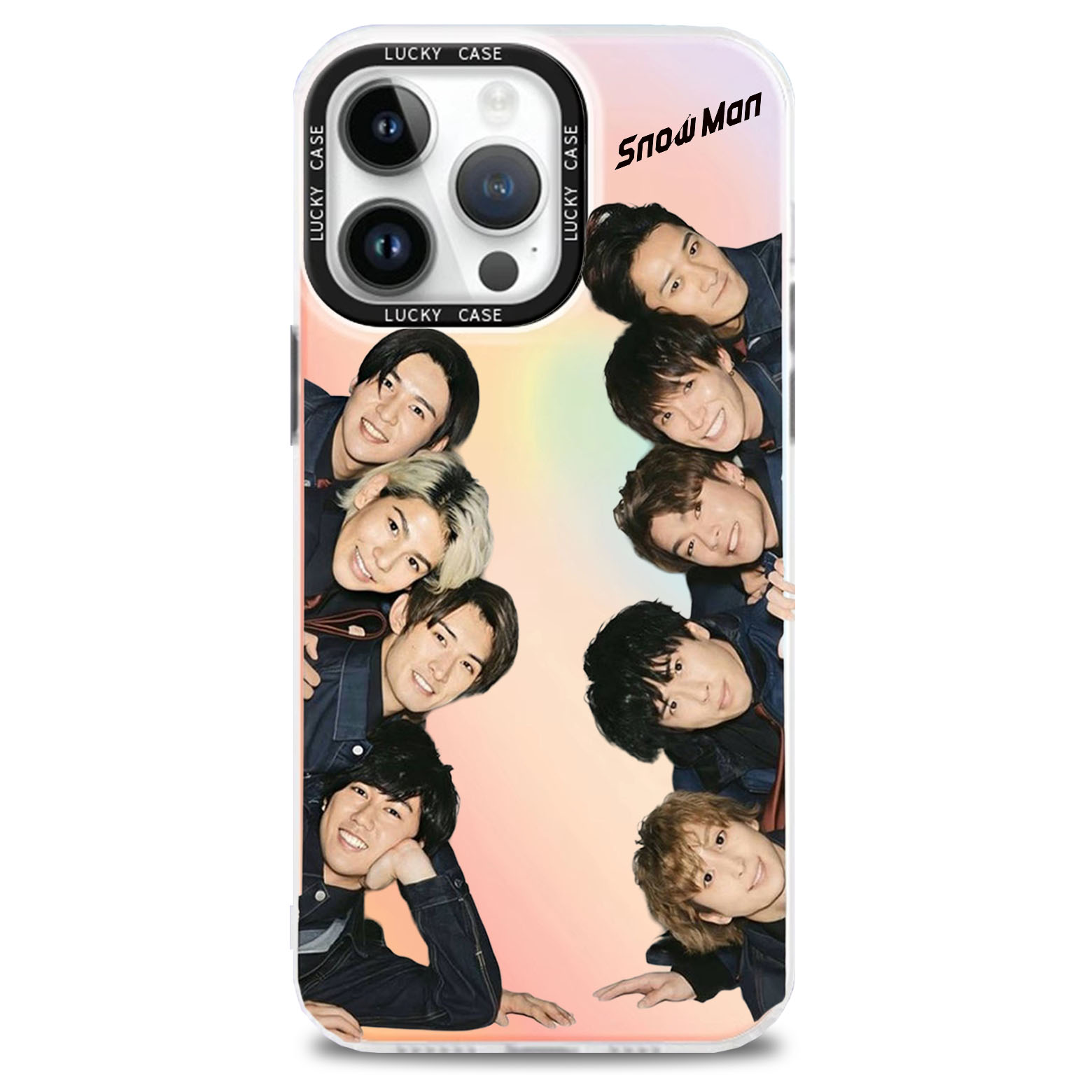 レーザーグラデーションスマートフォンケース【SnowMan】4種類