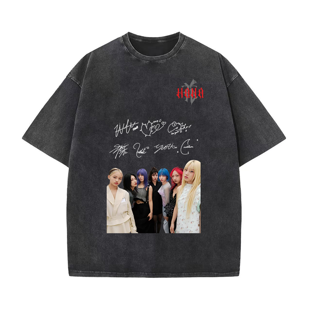 hana グッズ |厚手エイジング加工Tシャツ・長袖スウェット【HANA