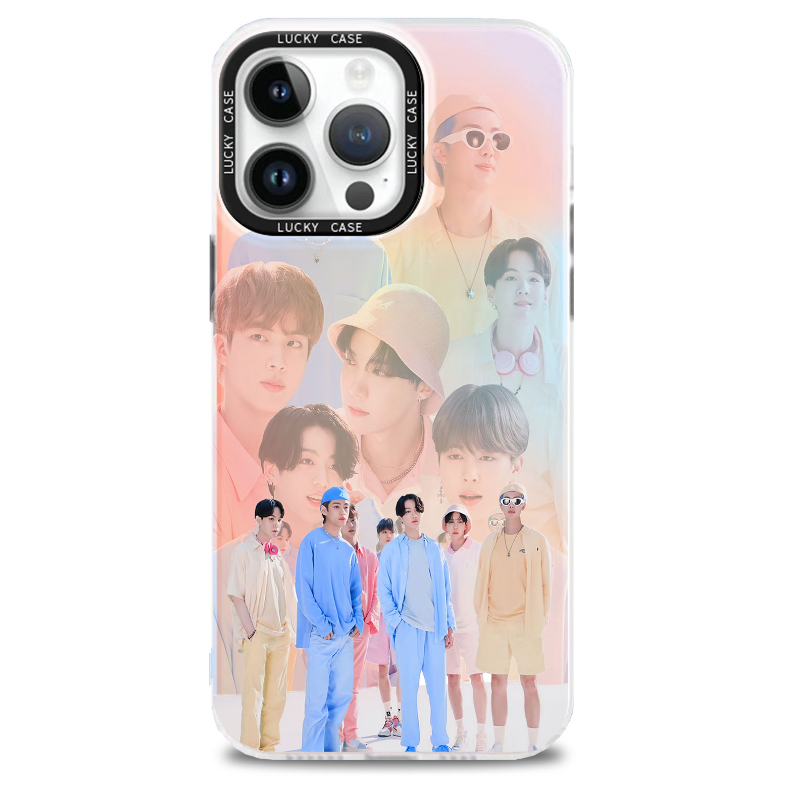 レーザーグラデーションスマートフォンケース【BTS】